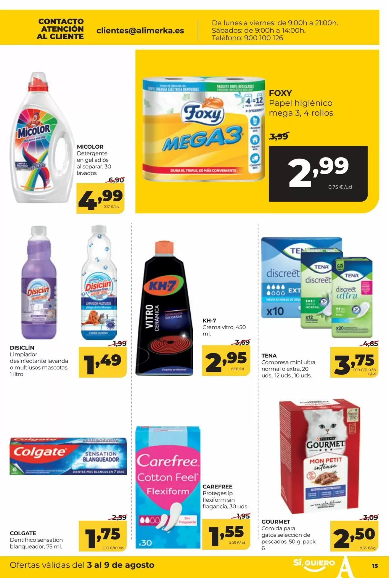 Folleto promocional de Alimerka válido desde el 03/08/2026 - Página 15.