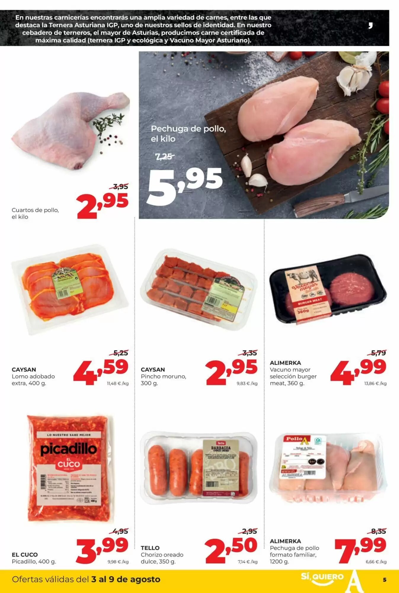 Folleto promocional de Alimerka válido desde el 03/08/2026 - Página 5.