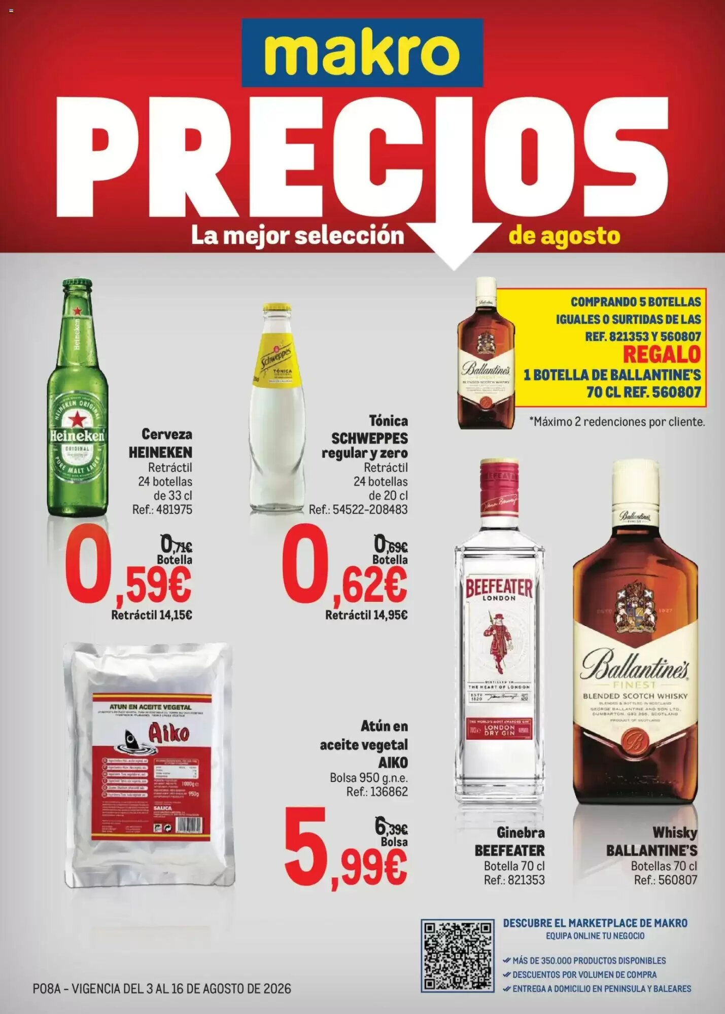 Folleto promocional de Makro válido desde el 03/08/2026 - Página 1.