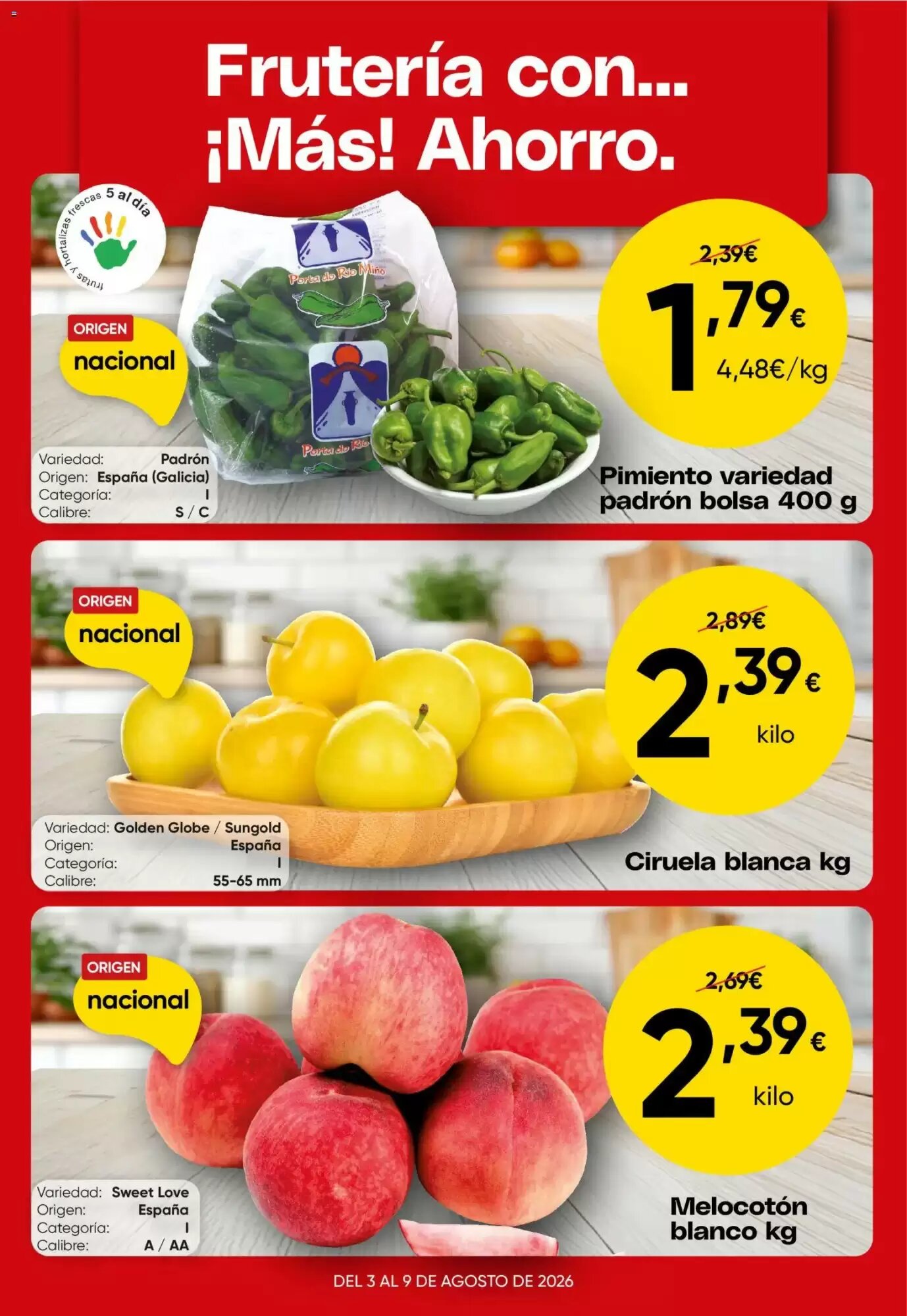 Folleto promocional de FROIZ válido desde el 03/08/2026 - Página 1.