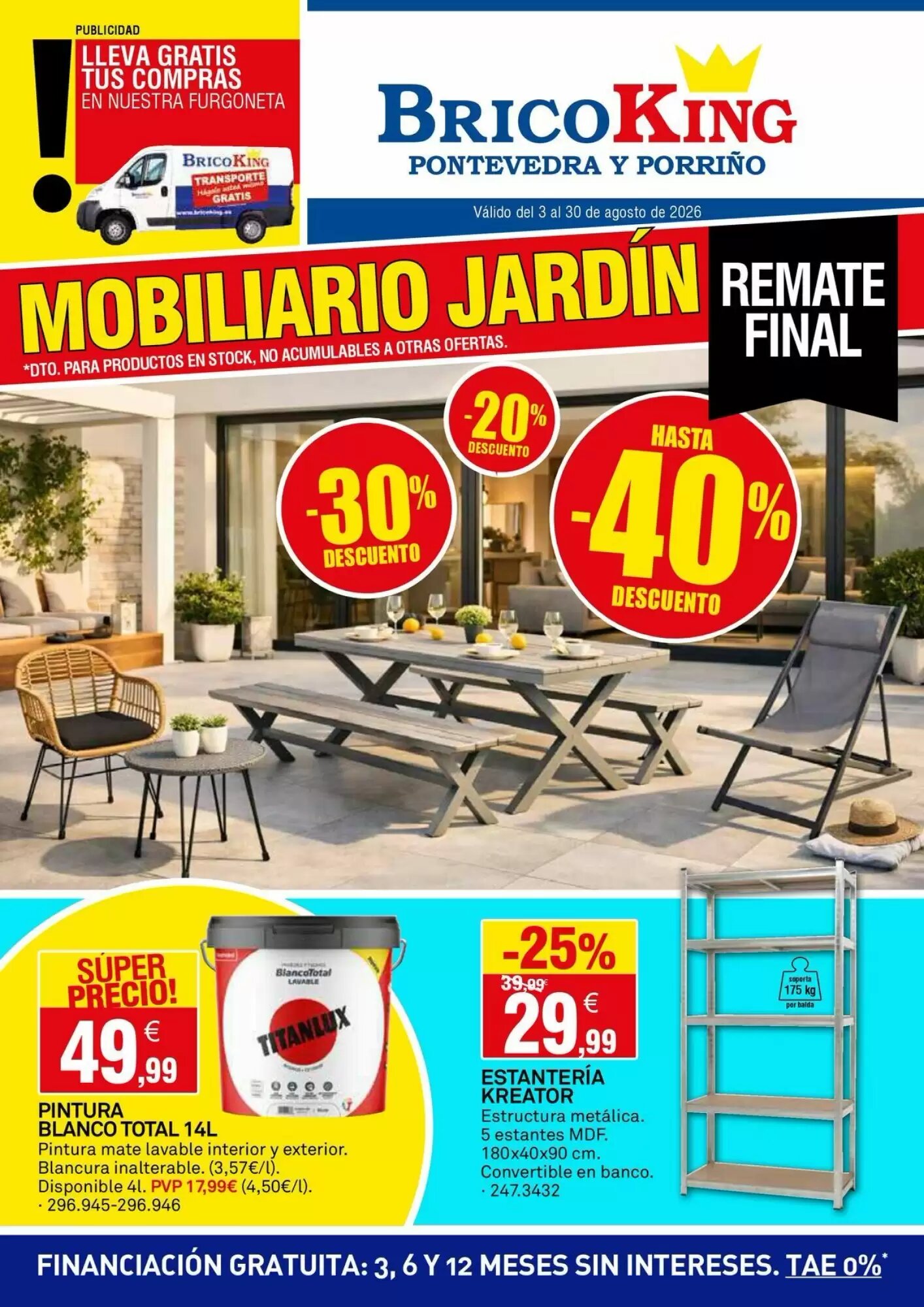 Folleto promocional de Bricoking válido desde el 04/08/2026 - Página 1.