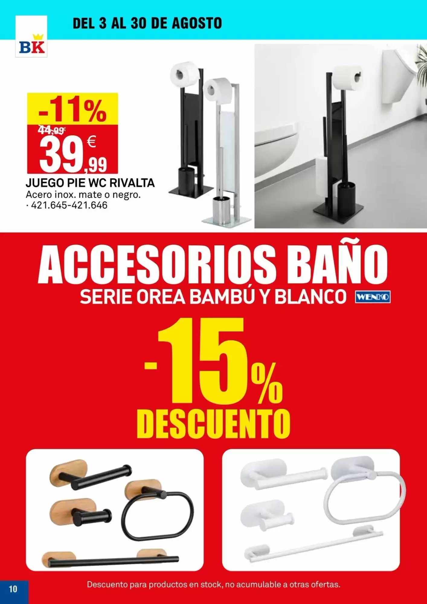 Folleto promocional de Bricoking válido desde el 04/08/2026 - Página 10.