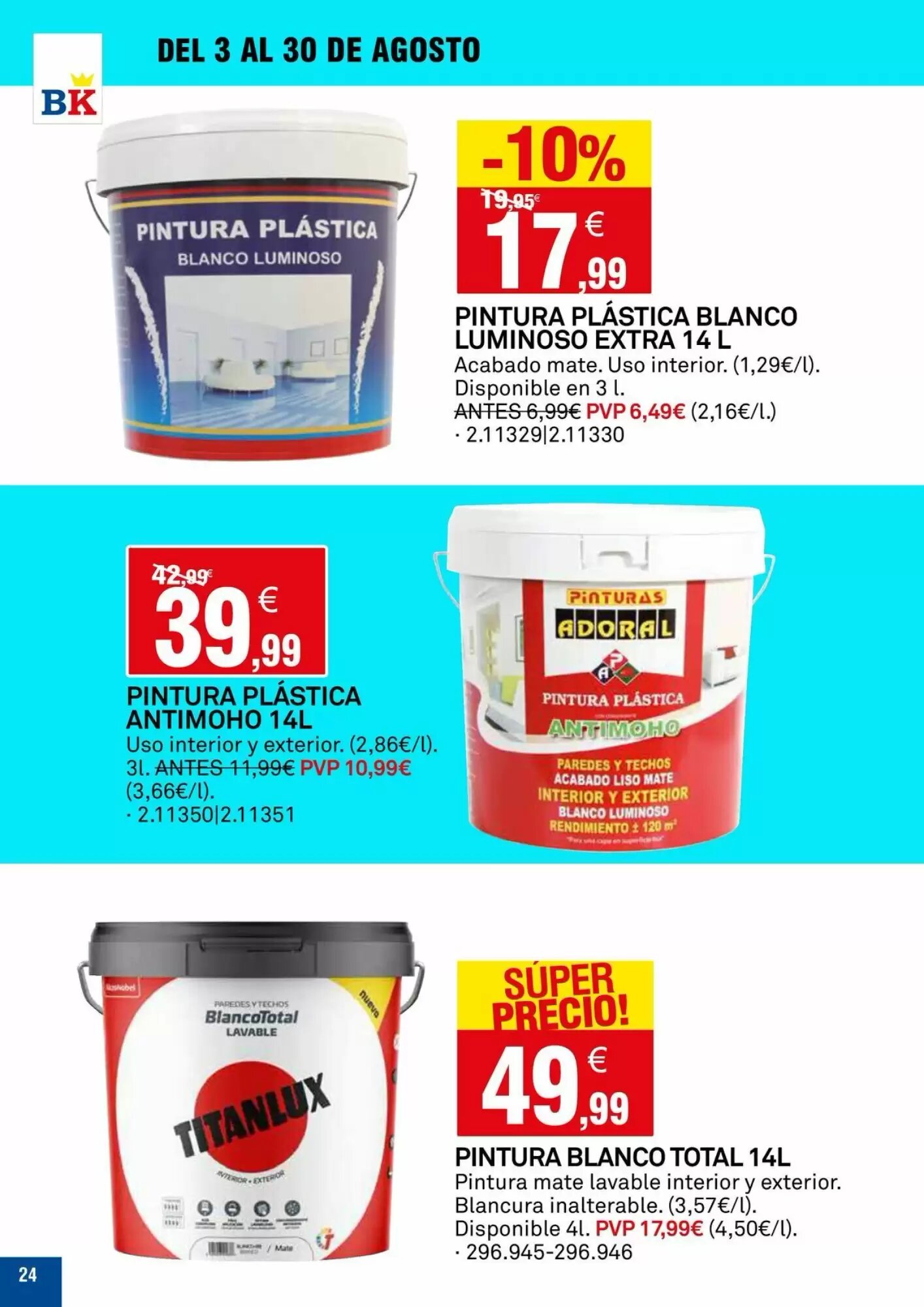 Folleto promocional de Bricoking válido desde el 04/08/2026 - Página 24.