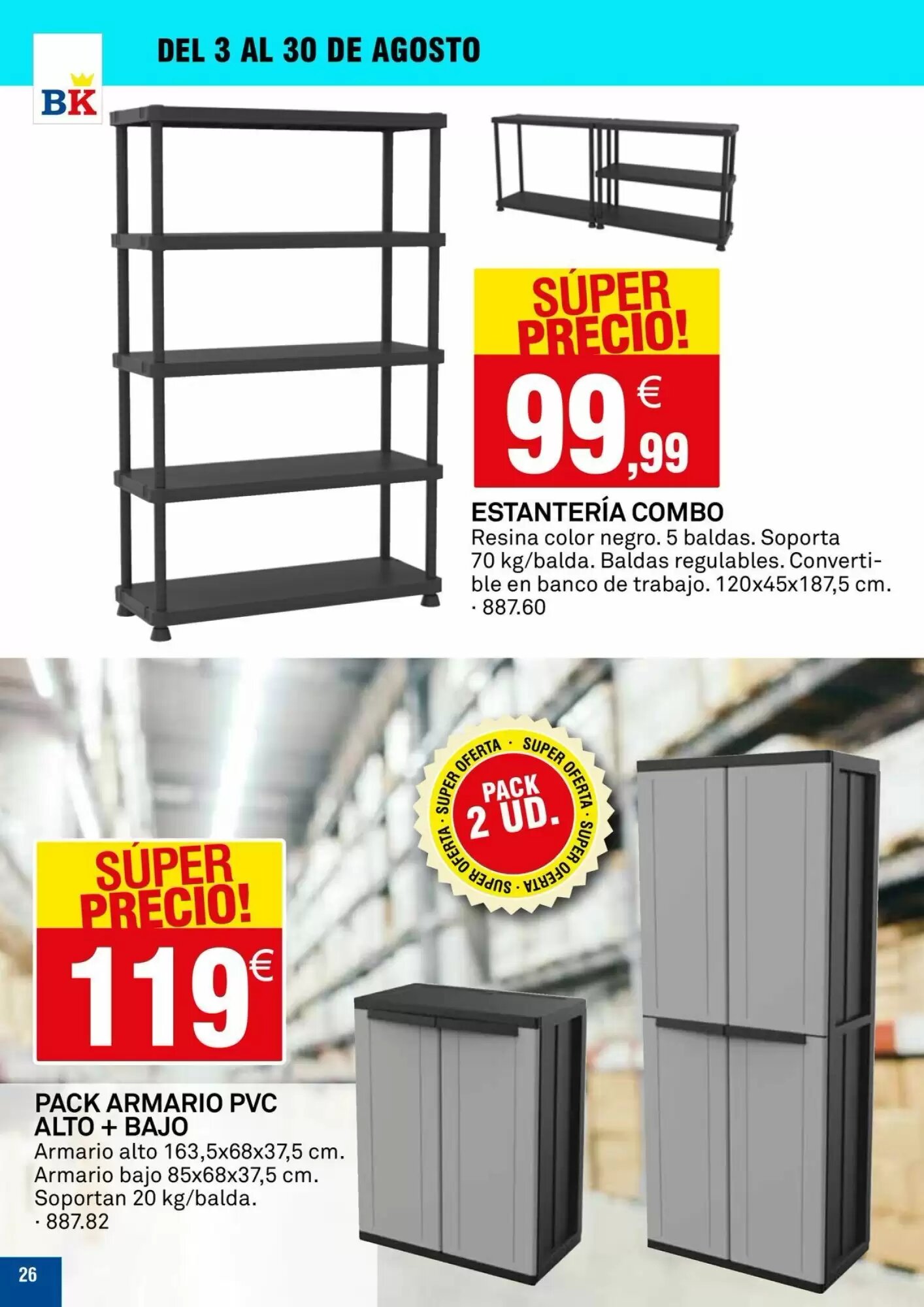 Folleto promocional de Bricoking válido desde el 04/08/2026 - Página 26.