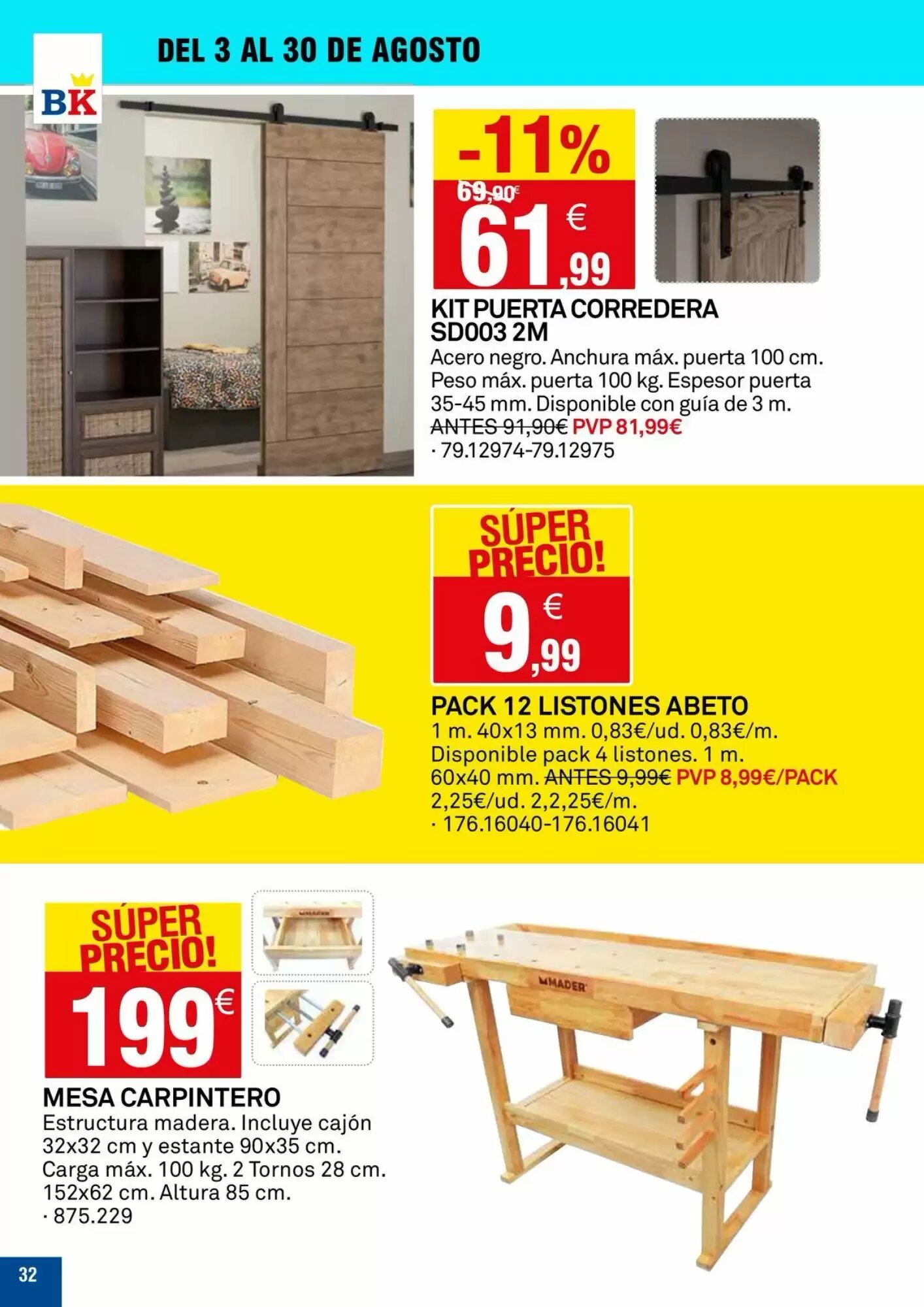 Folleto promocional de Bricoking válido desde el 04/08/2026 - Página 32.