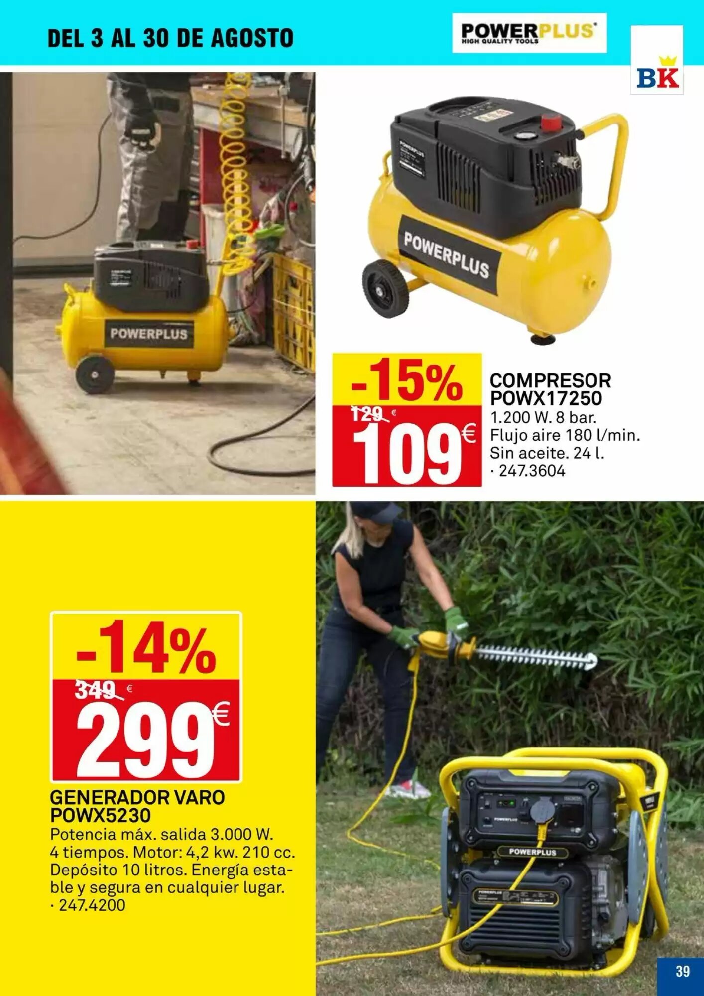 Folleto promocional de Bricoking válido desde el 04/08/2026 - Página 39.