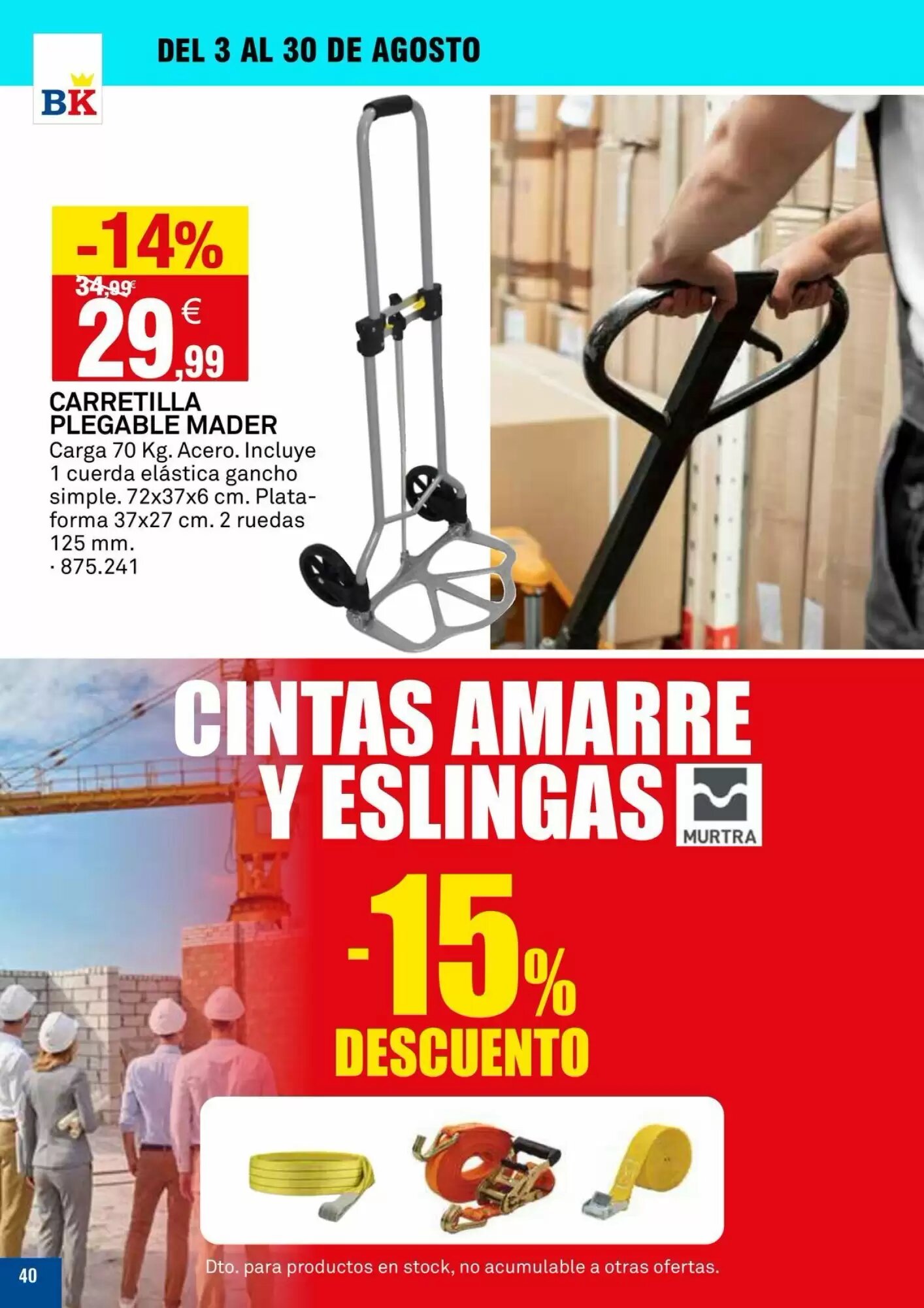 Folleto promocional de Bricoking válido desde el 04/08/2026 - Página 40.