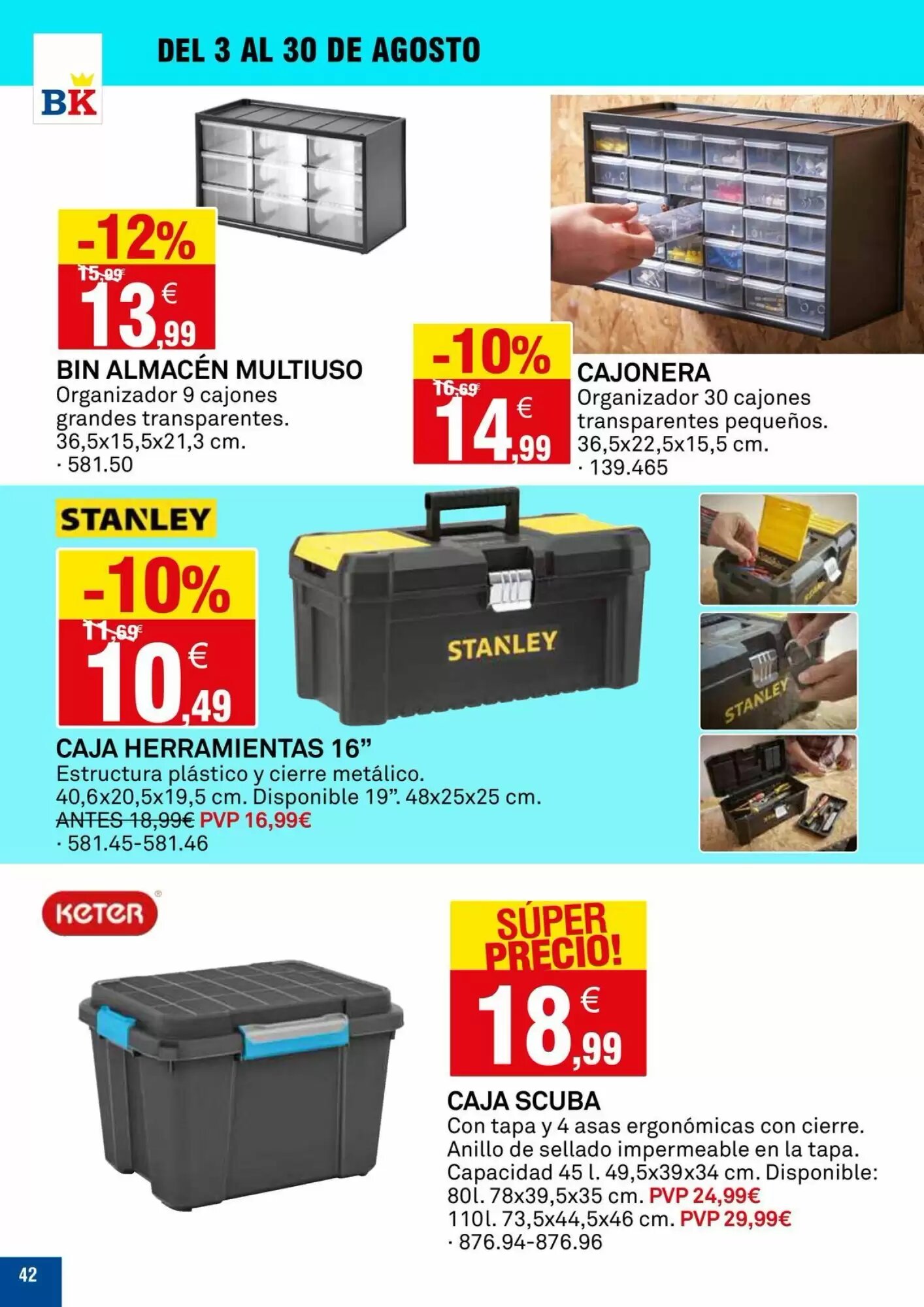 Folleto promocional de Bricoking válido desde el 04/08/2026 - Página 42.