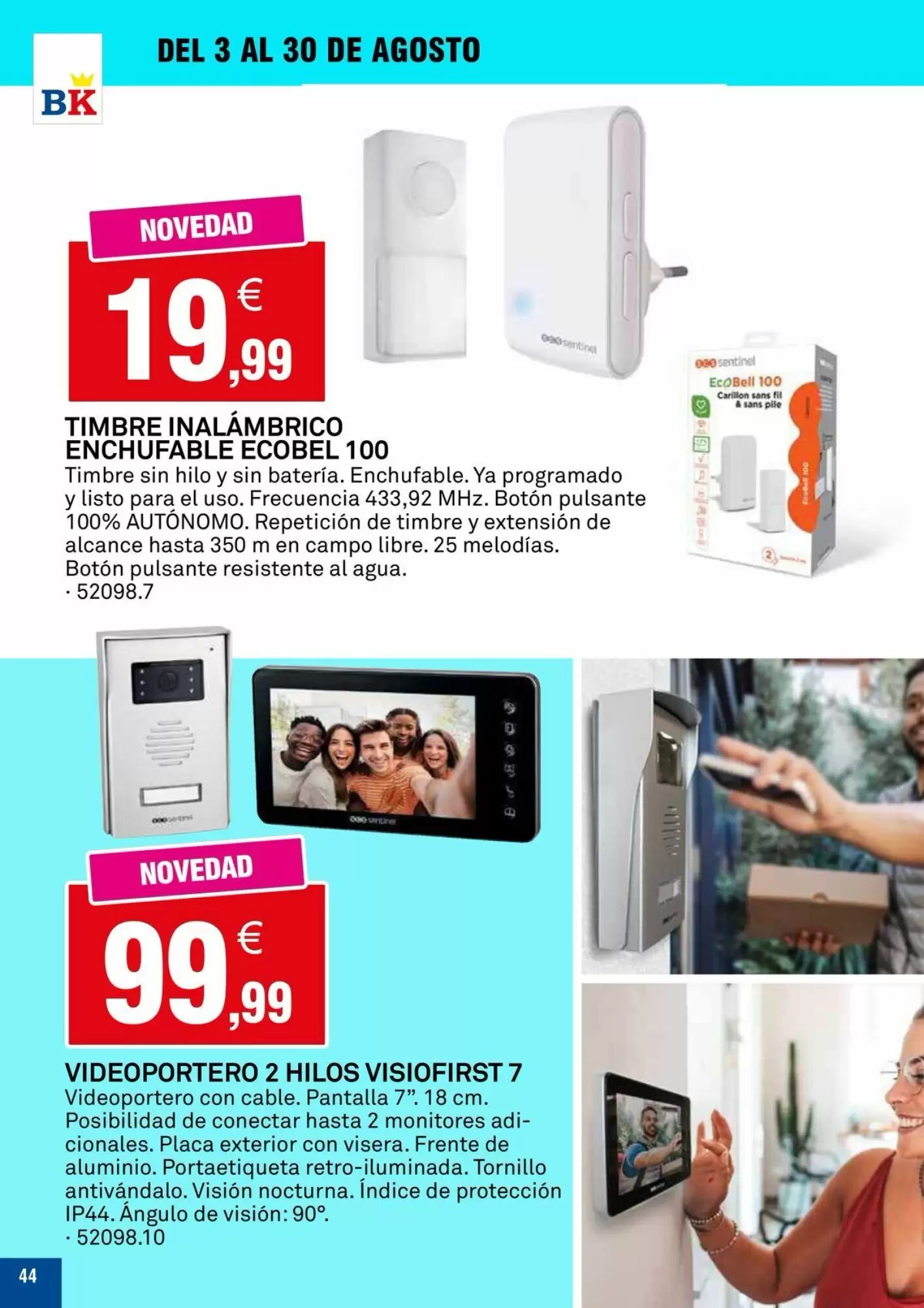 Folleto promocional de Bricoking válido desde el 04/08/2026 - Página 44.
