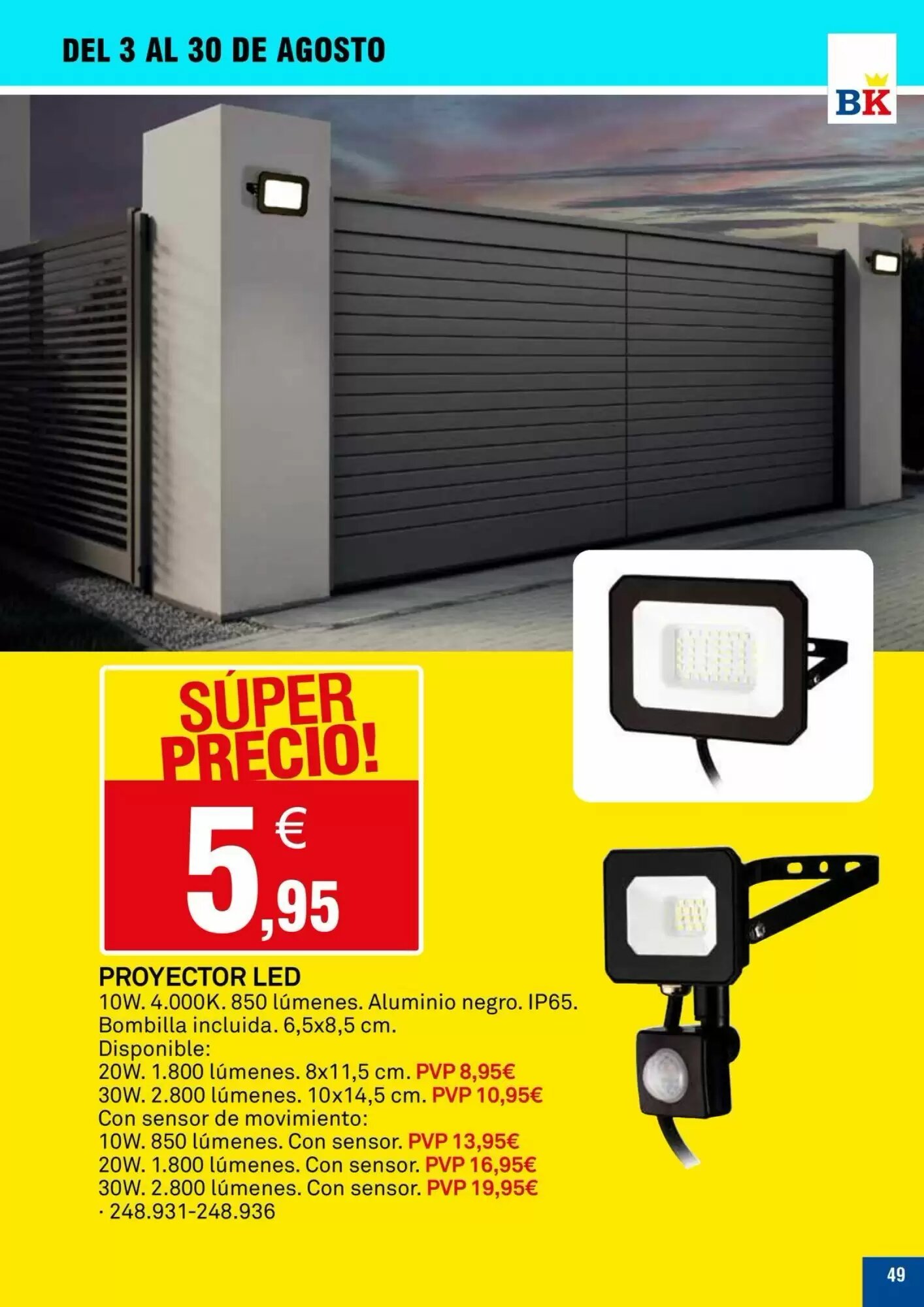 Folleto promocional de Bricoking válido desde el 04/08/2026 - Página 49.