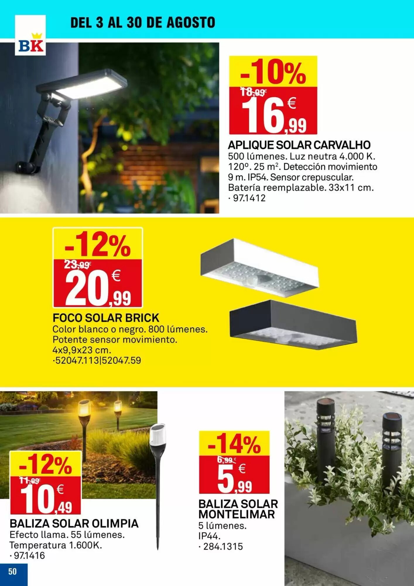 Folleto promocional de Bricoking válido desde el 04/08/2026 - Página 50.