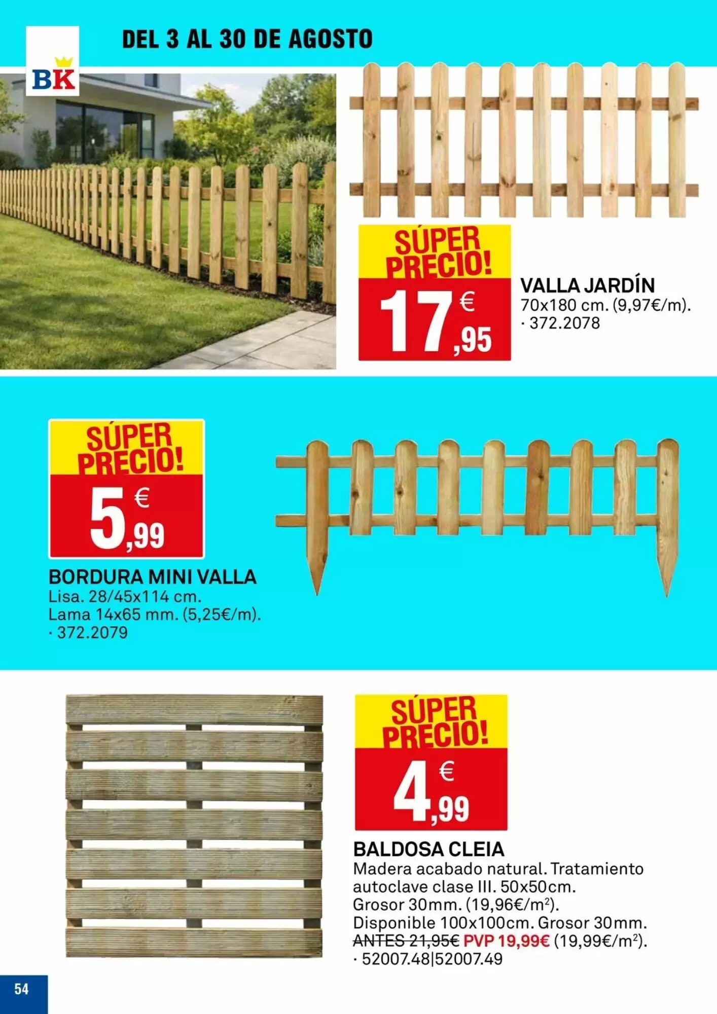 Folleto promocional de Bricoking válido desde el 04/08/2026 - Página 54.