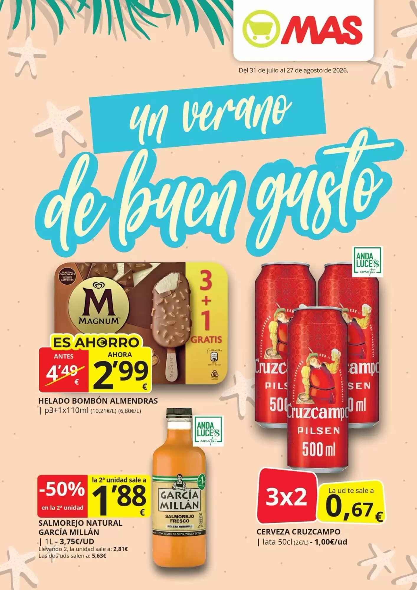 Folleto promocional de MAS válido desde el 06/08/2026 - Página 1.