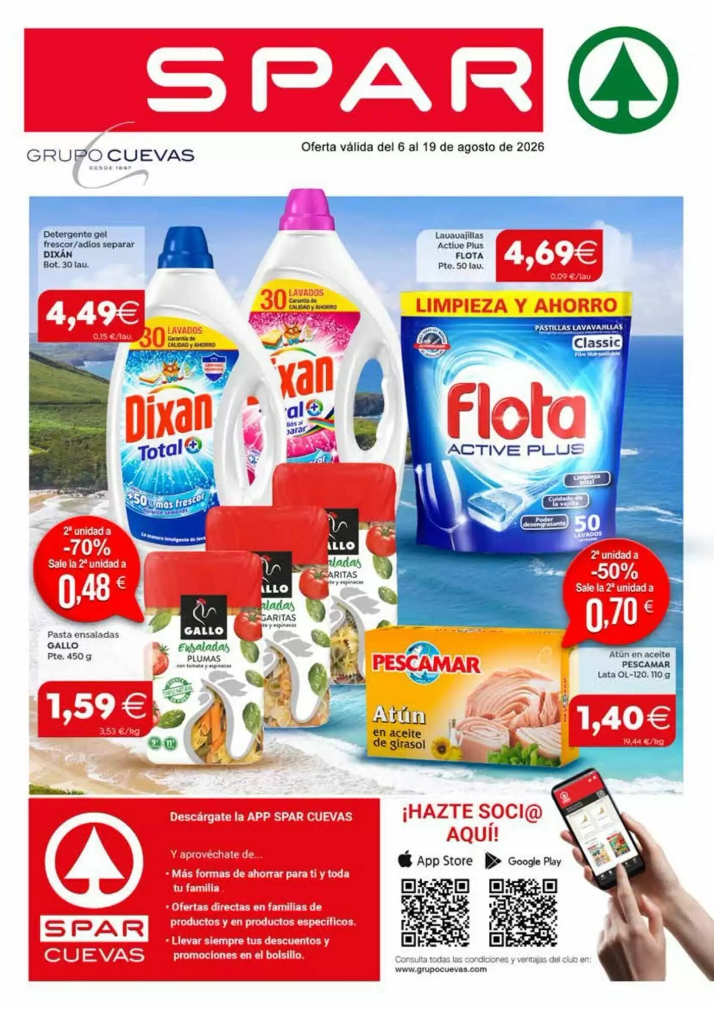 Folleto promocional de Spar válido desde el 06/08/2026 - Página 1.