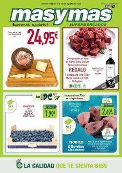 Folleto promocional de Masymas válido desde el 07/08/2026