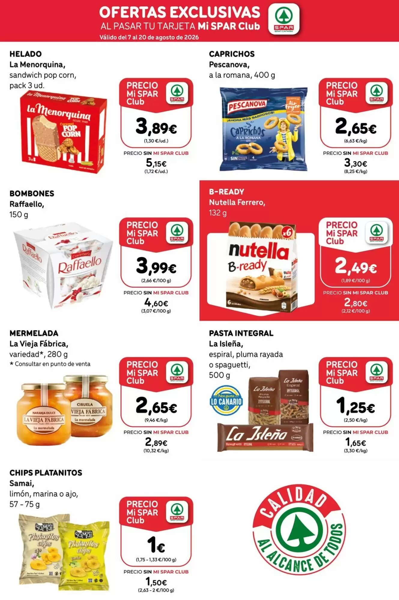 Folleto promocional de SPAR Gran Canaria válido desde el 07/08/2026 - Página 2.