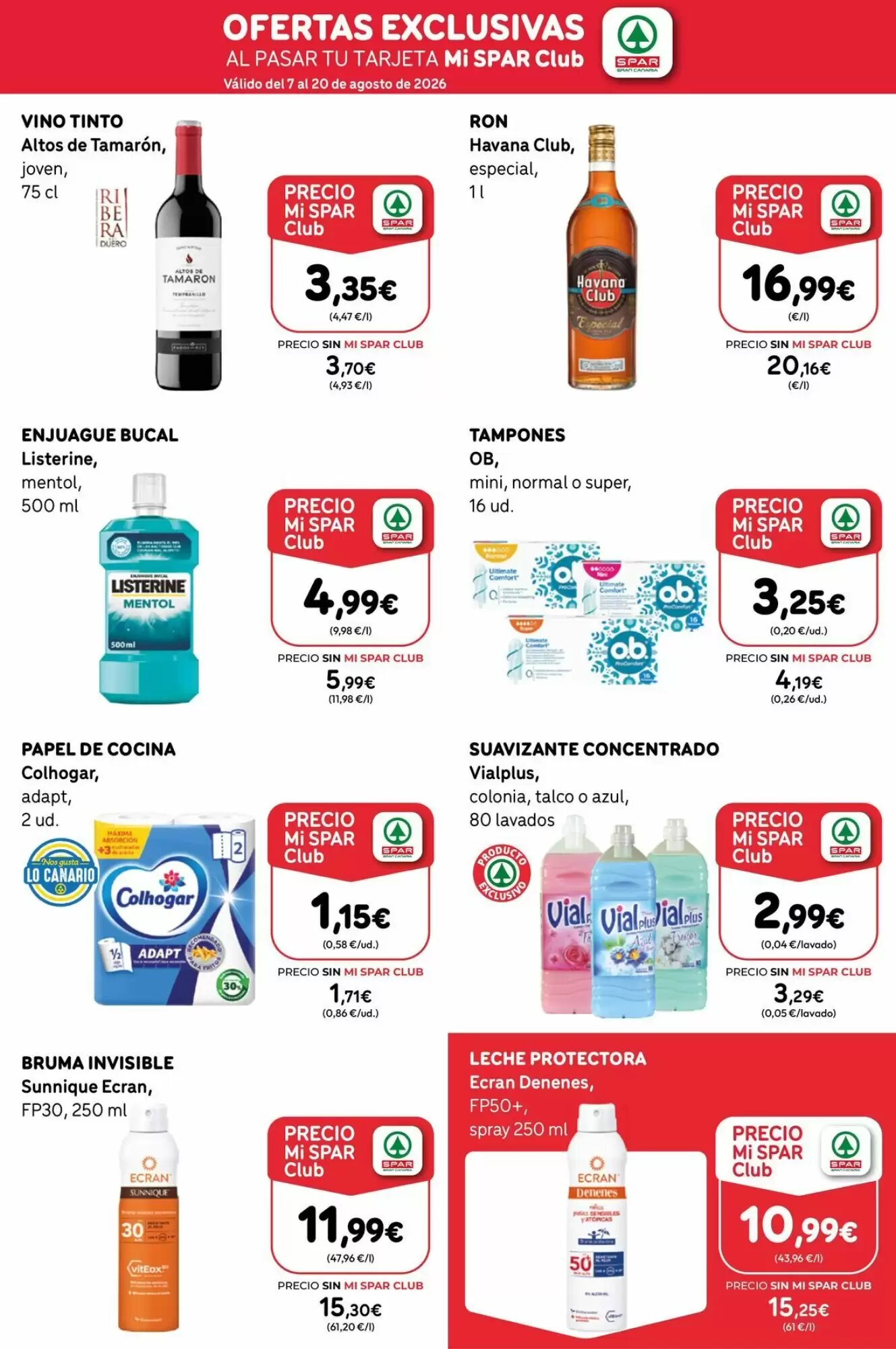 Folleto promocional de SPAR Gran Canaria válido desde el 07/08/2026 - Página 3.