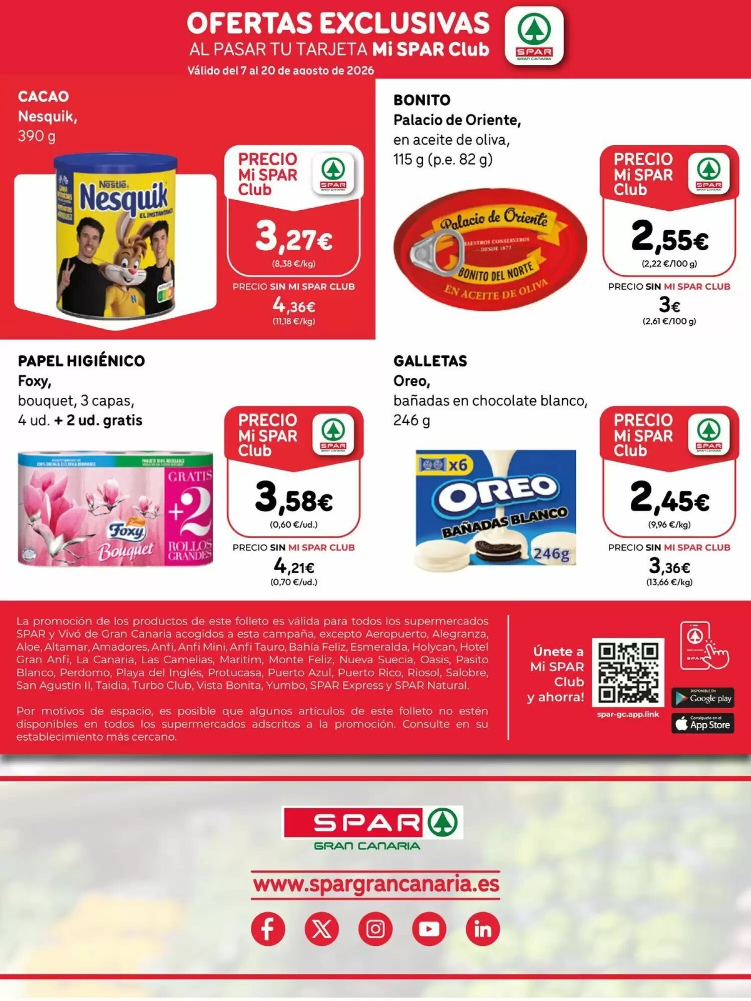 Folleto promocional de SPAR Gran Canaria válido desde el 07/08/2026 - Página 4.