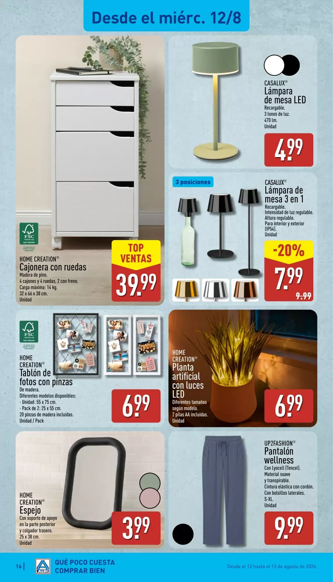 Folleto promocional de ALDI válido desde el 10/08/2026 - Página 16.