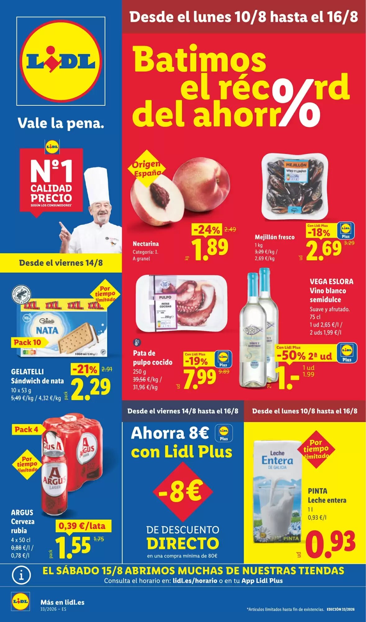 Folleto promocional de Lidl válido desde el 10/08/2026 - Página 1.