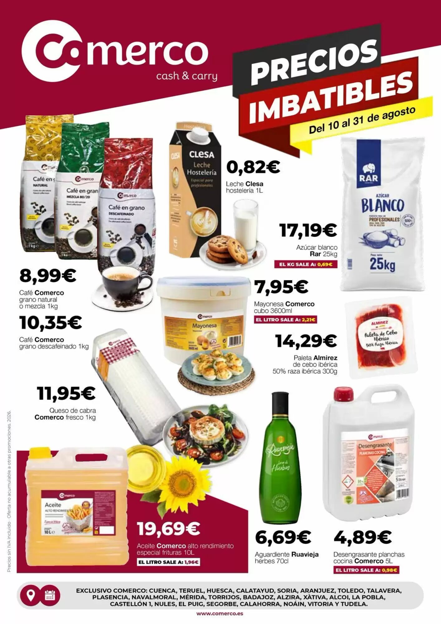 Folleto promocional de Comerco Cash & Carry válido desde el 10/08/2026 - Página 1.