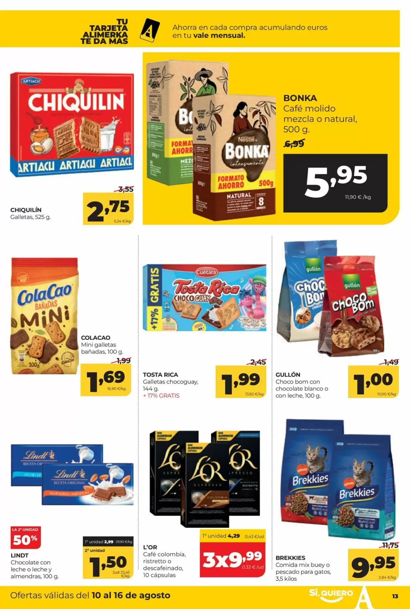 Folleto promocional de Alimerka válido desde el 10/08/2026 - Página 13.