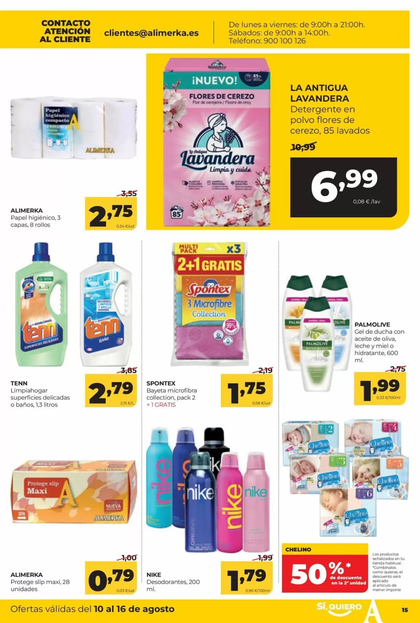 Folleto promocional de Alimerka válido desde el 10/08/2026 - Página 15.