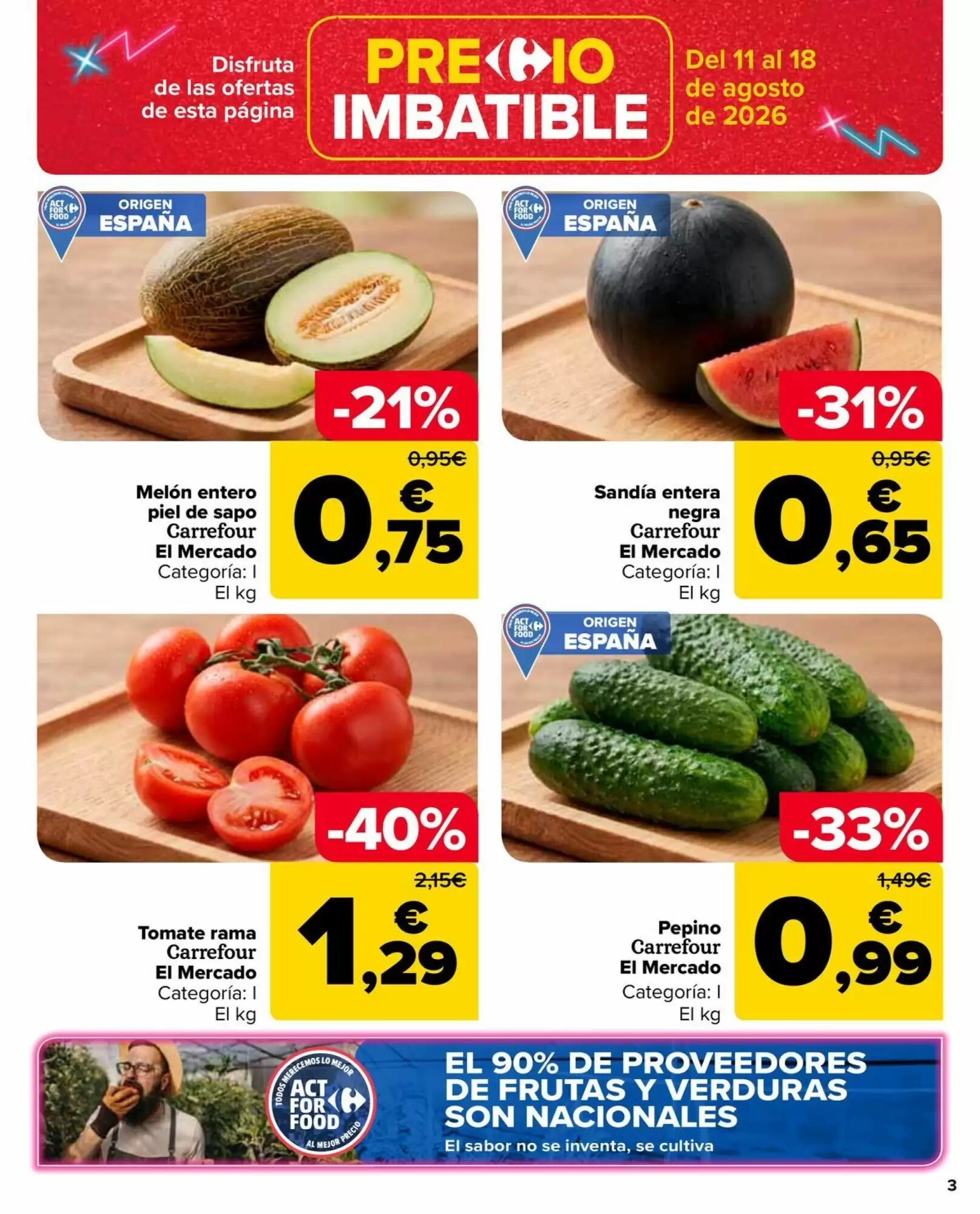 Folleto promocional de Carrefour Market válido desde el 11/08/2026 - Página 3.