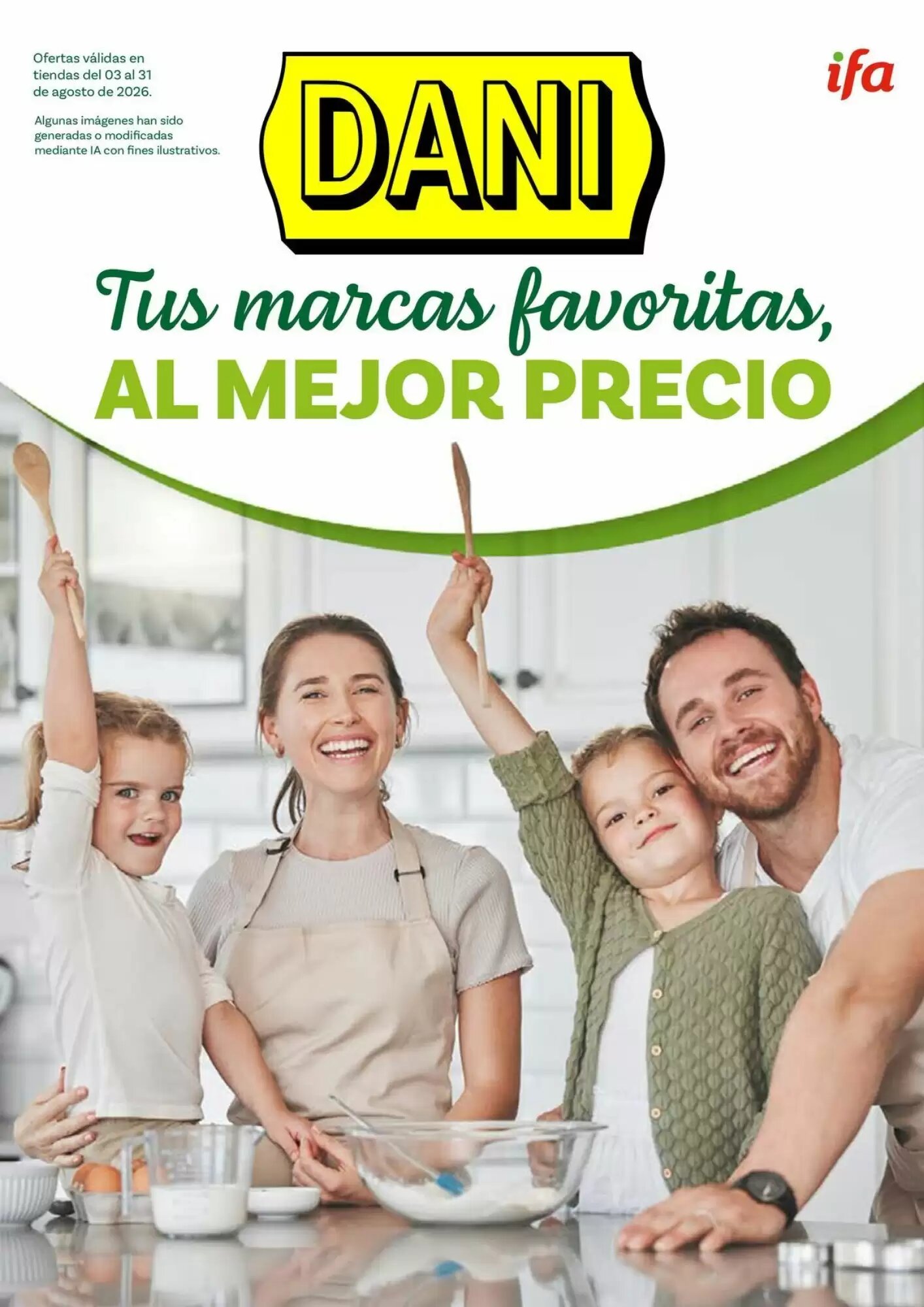 Folleto promocional de Supermercados Dani válido desde el 11/08/2026 - Página 1.