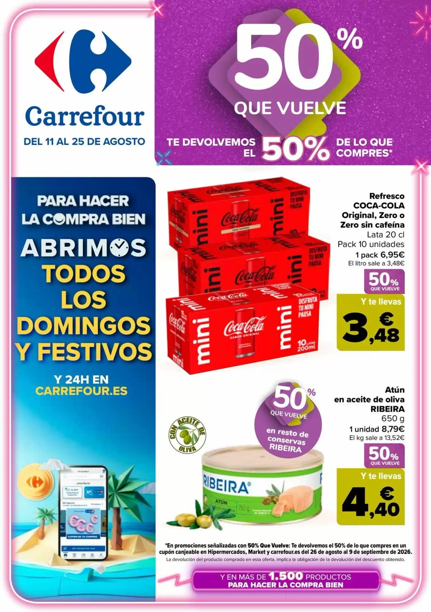 Folleto promocional de Carrefour válido desde el 11/08/2026 - Página 1.