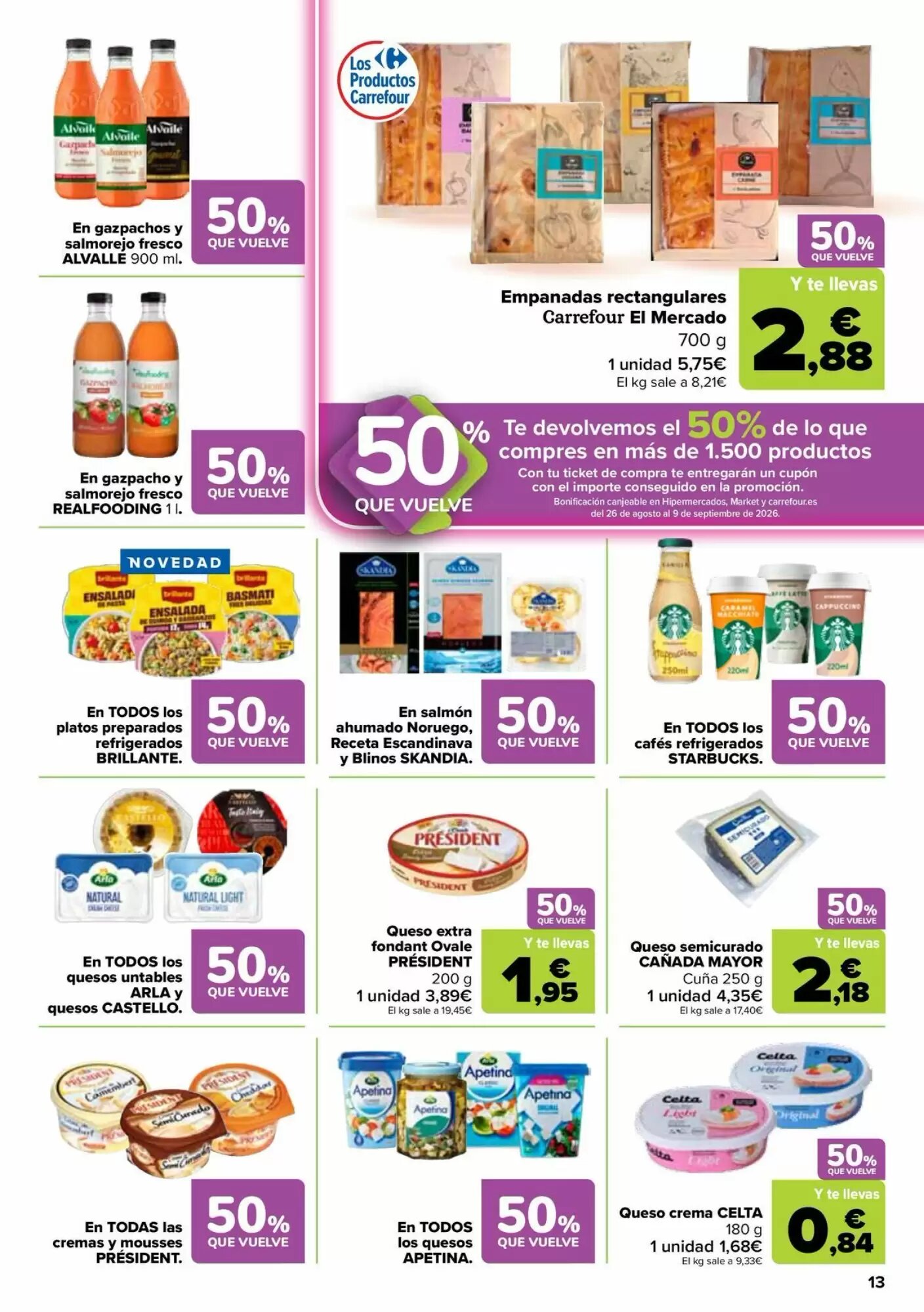 Folleto promocional de Carrefour válido desde el 11/08/2026 - Página 13.