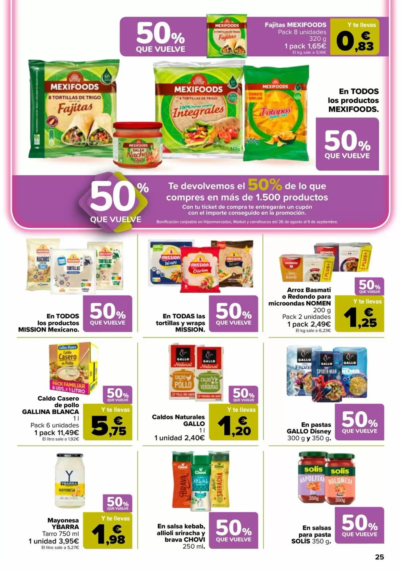 Folleto promocional de Carrefour válido desde el 11/08/2026 - Página 25.