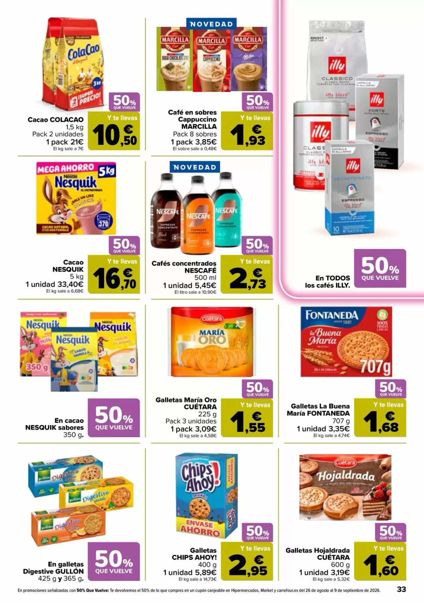 Folleto promocional de Carrefour válido desde el 11/08/2026 - Página 33.