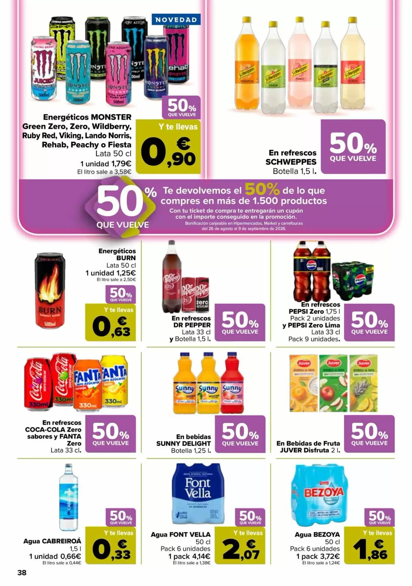 Folleto promocional de Carrefour válido desde el 11/08/2026 - Página 38.