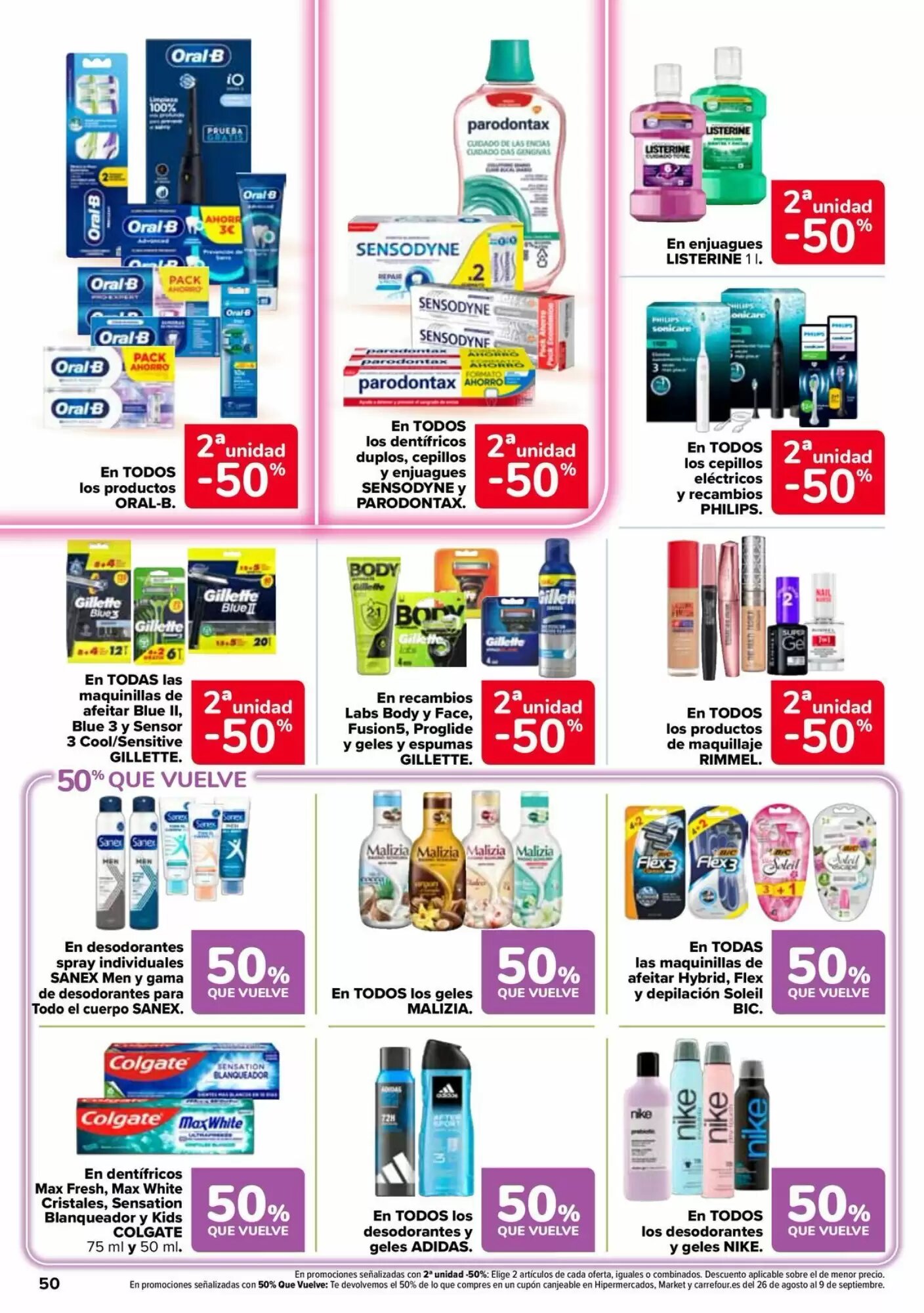 Folleto promocional de Carrefour válido desde el 11/08/2026 - Página 50.