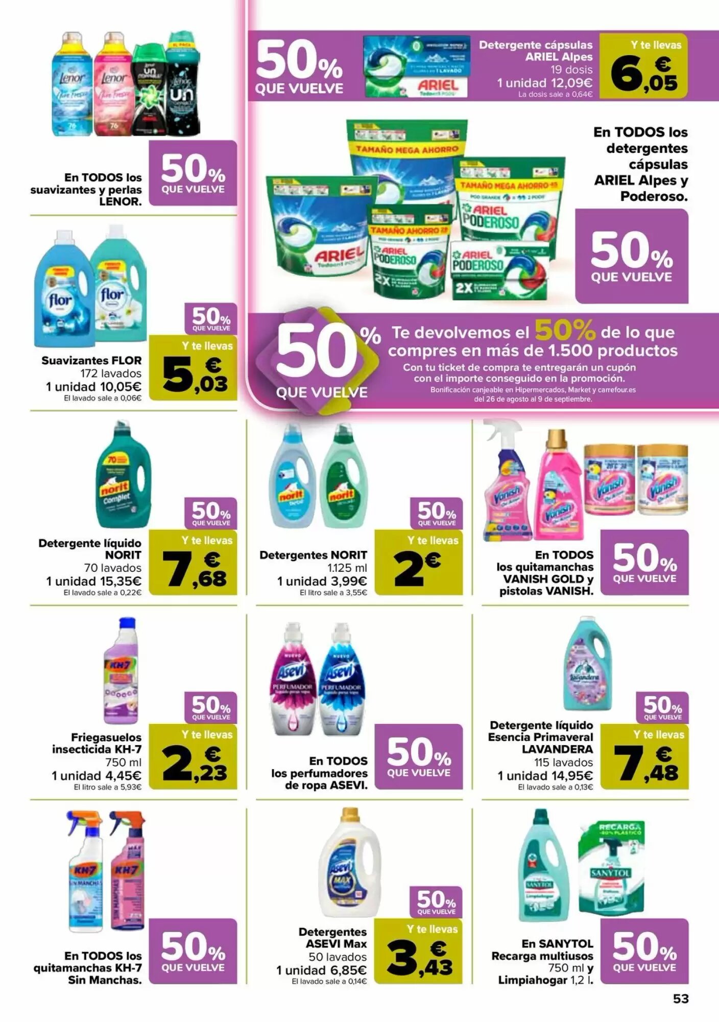 Folleto promocional de Carrefour válido desde el 11/08/2026 - Página 53.