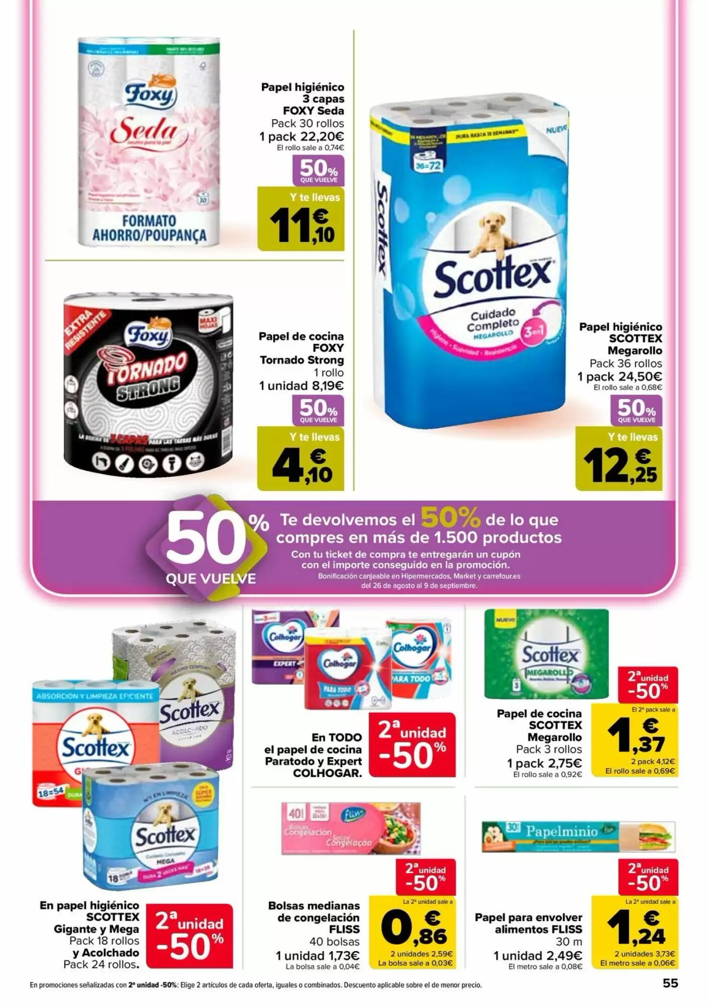 Folleto promocional de Carrefour válido desde el 11/08/2026 - Página 55.