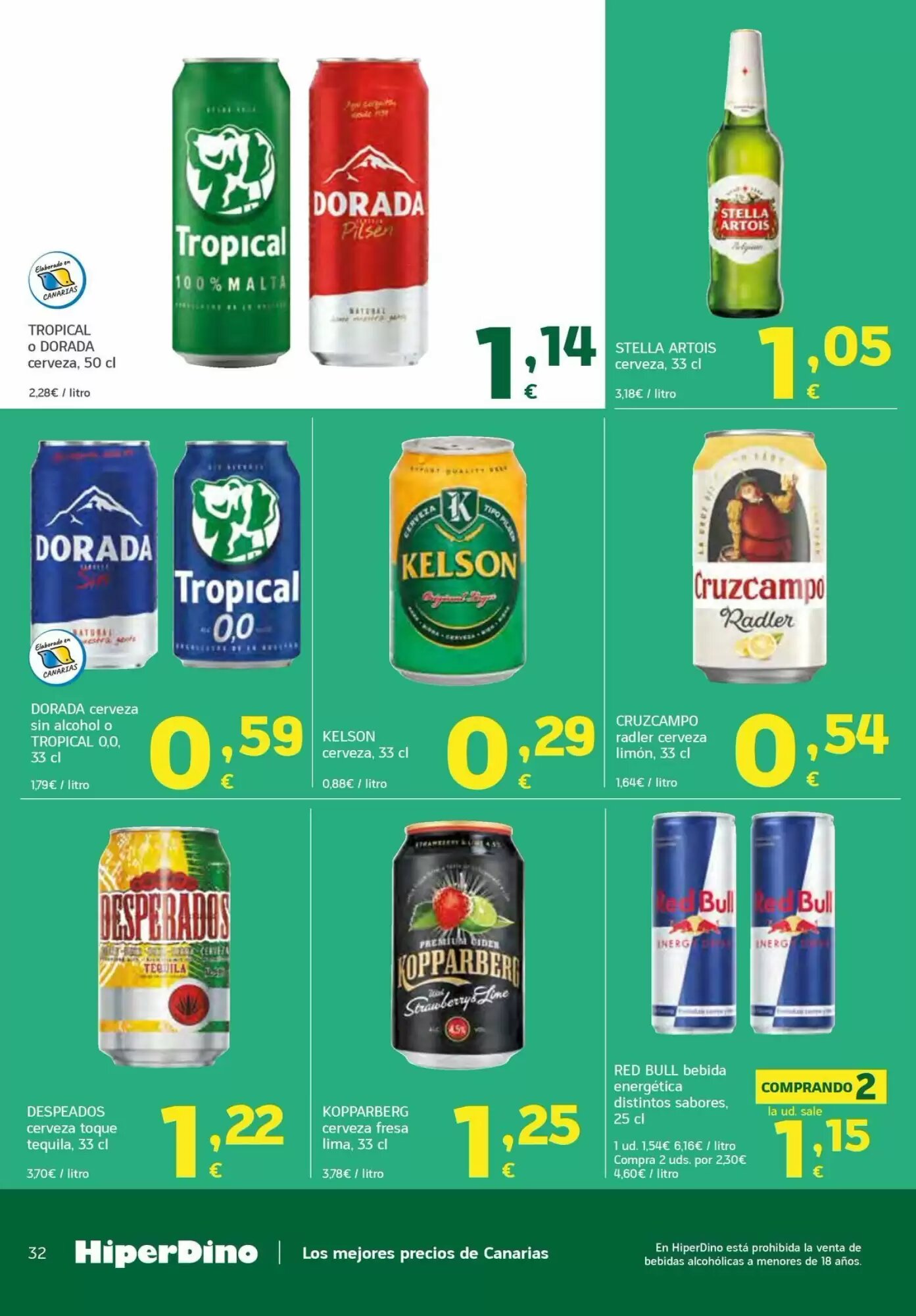 Folleto promocional de HiperDino válido desde el 11/08/2026 - Página 32.