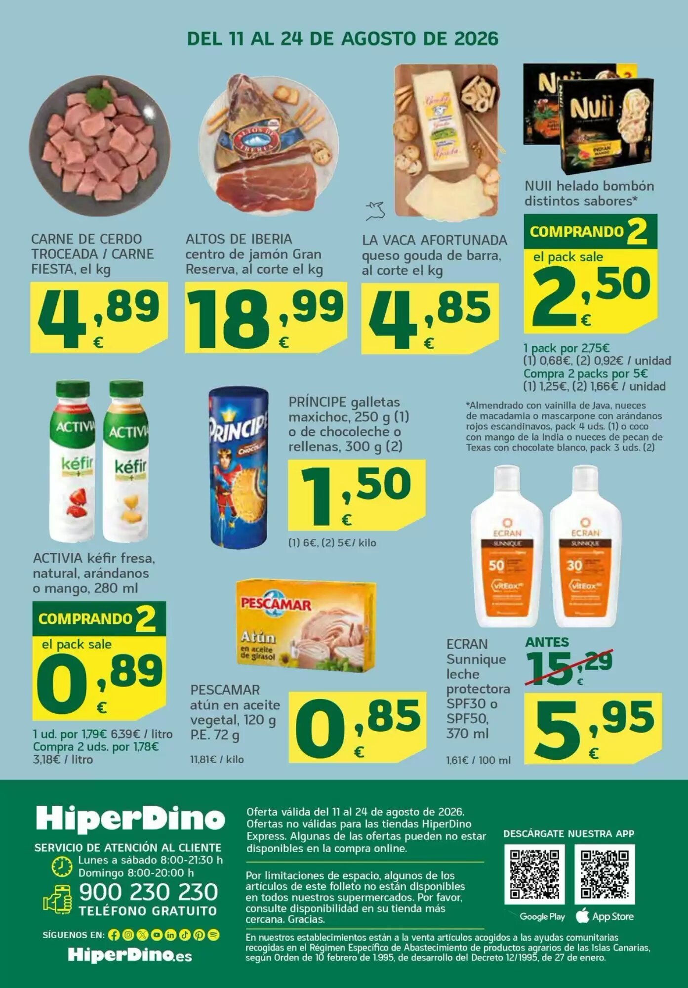 Folleto promocional de HiperDino válido desde el 11/08/2026 - Página 48.