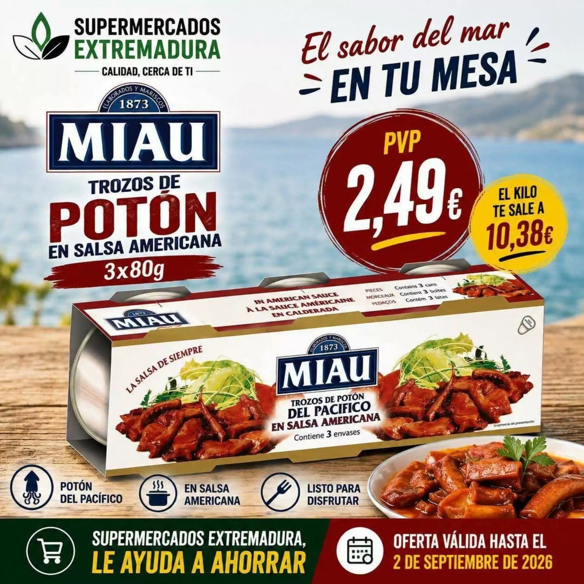 Folleto promocional de Supermercados Extremadura válido desde el 11/08/2026 - Página 2.