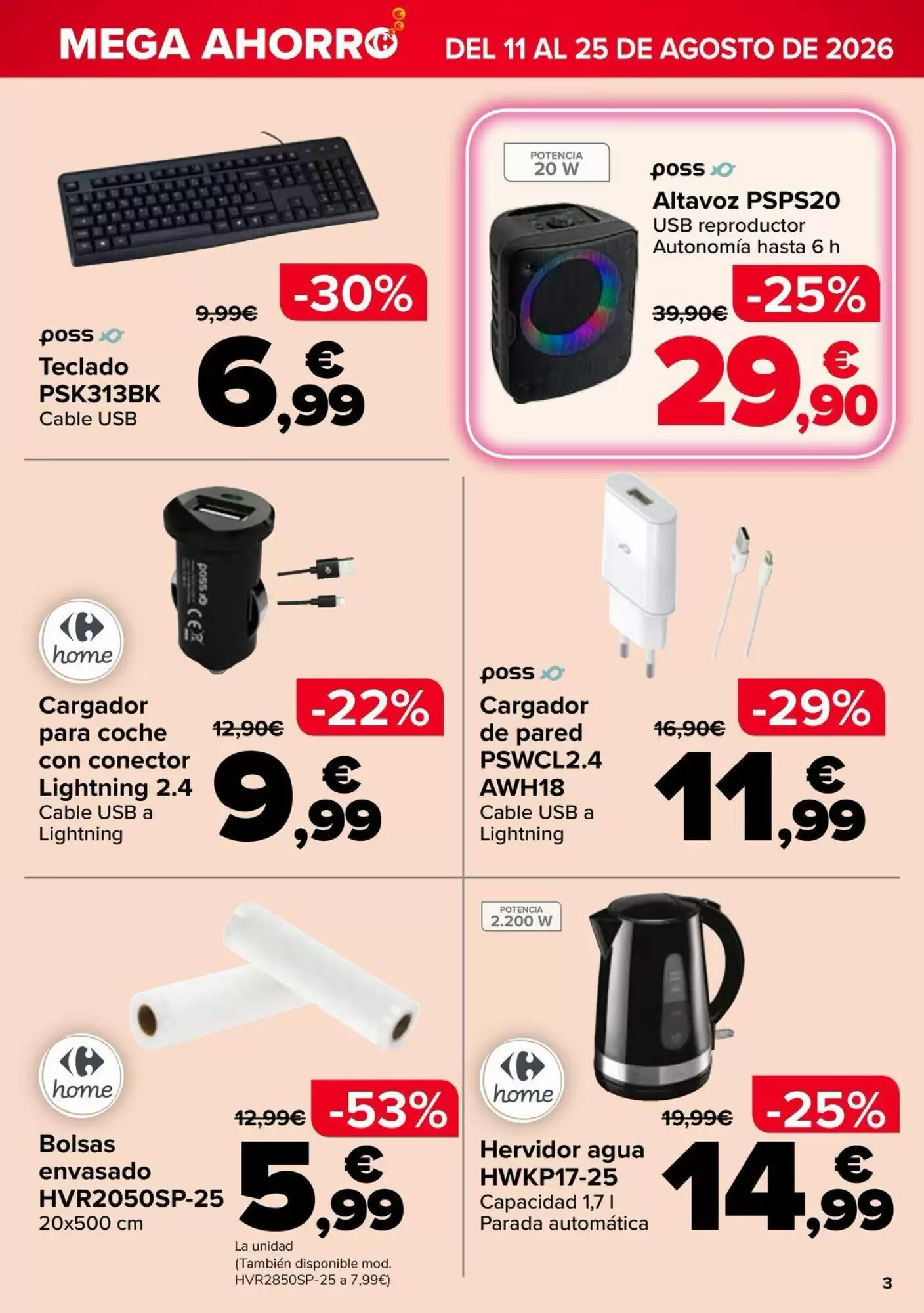 Folleto promocional de Carrefour válido desde el 11/08/2026 - Página 3.