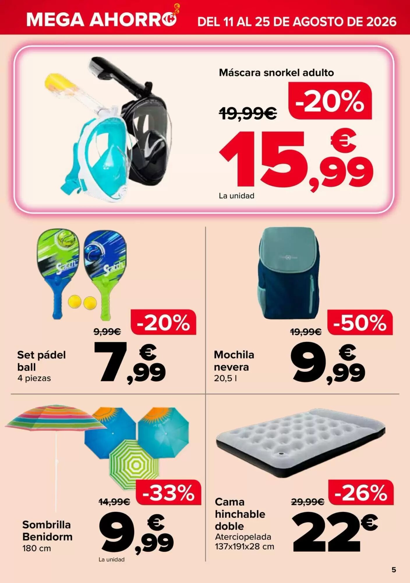 Folleto promocional de Carrefour válido desde el 11/08/2026 - Página 5.
