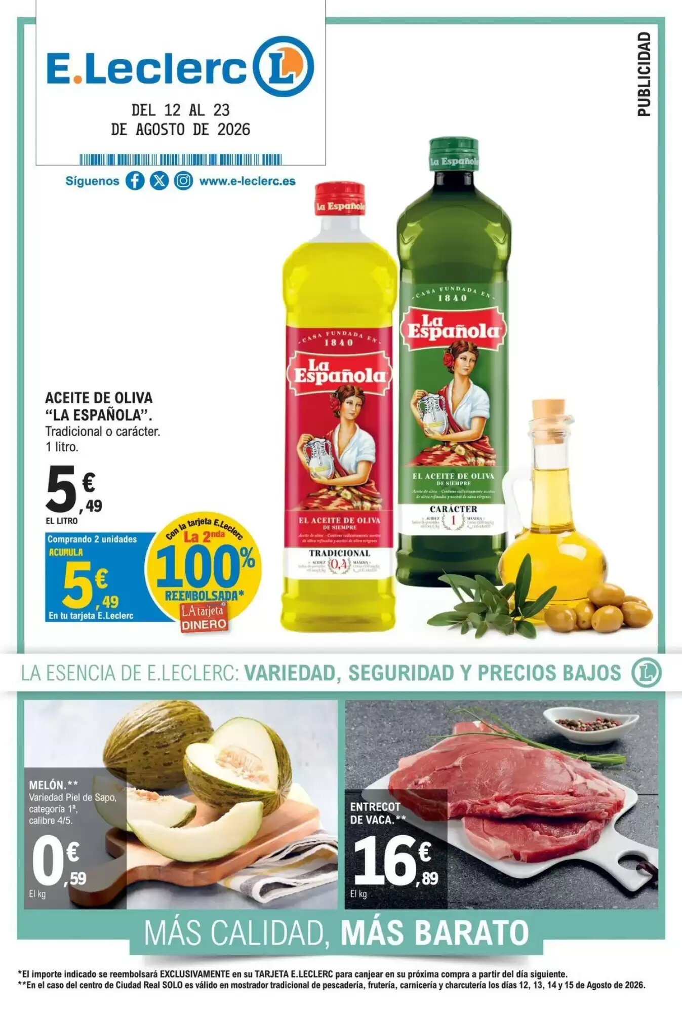 Folleto promocional de E.Leclerc válido desde el 11/08/2026 - Página 1.