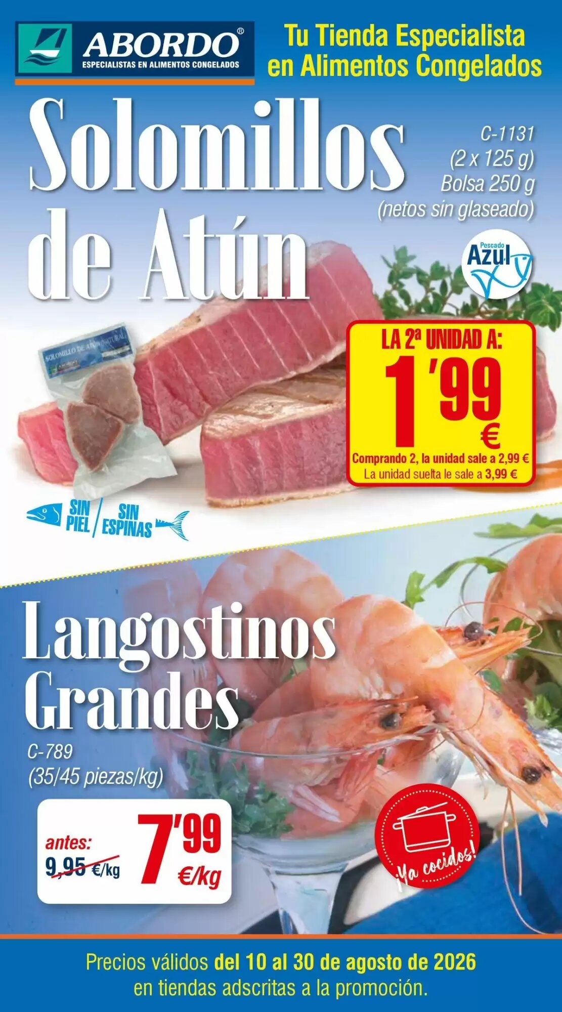 Folleto promocional de Abordo válido desde el 12/08/2026 - Página 1.