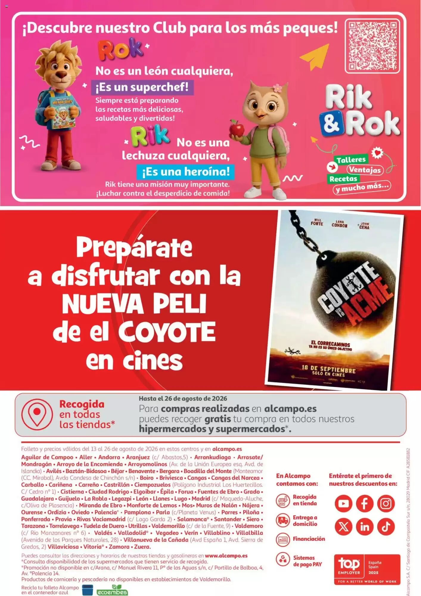 Folleto promocional de Alcampo válido desde el 13/08/2026 - Página 8.