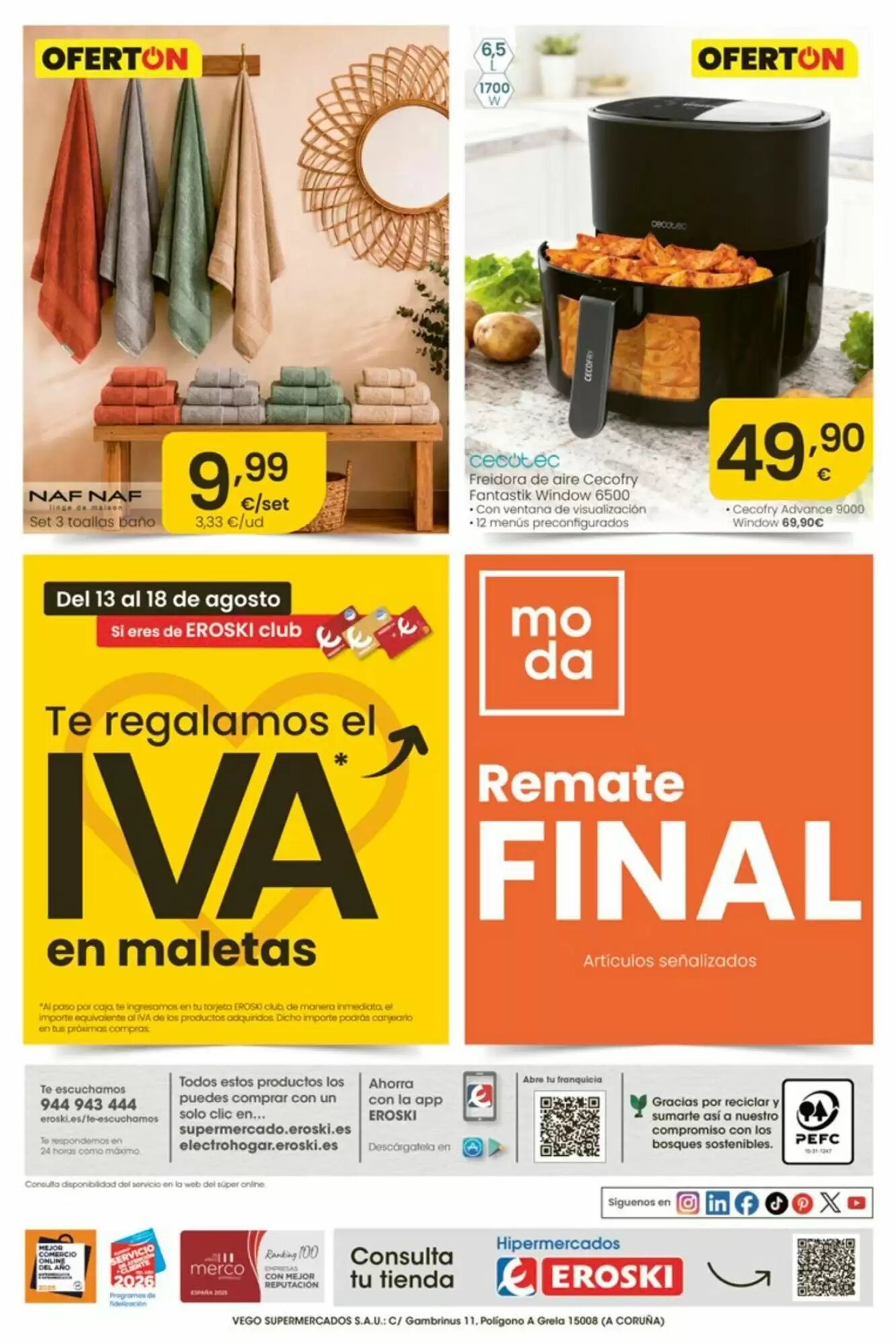 Folleto promocional de Eroski válido desde el 13/08/2026 - Página 48.