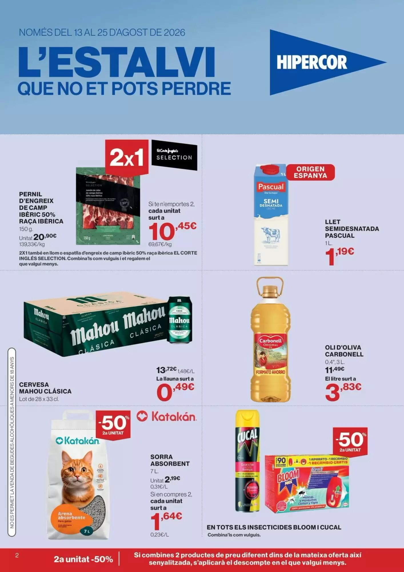 Folleto promocional de Hipercor válido desde el 13/08/2026 - Página 2.