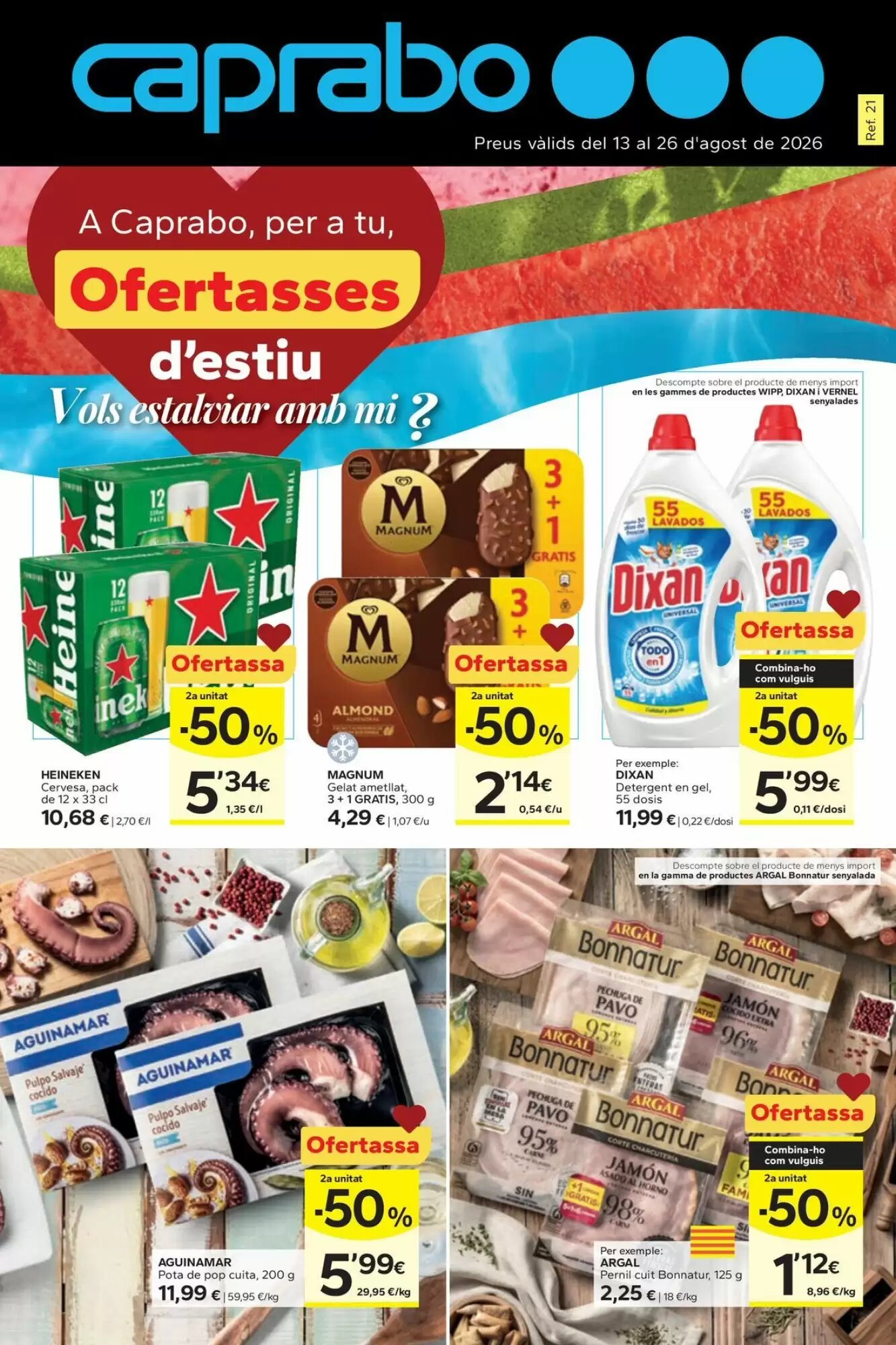 Folleto promocional de Caprabo válido desde el 13/08/2026 - Página 1.