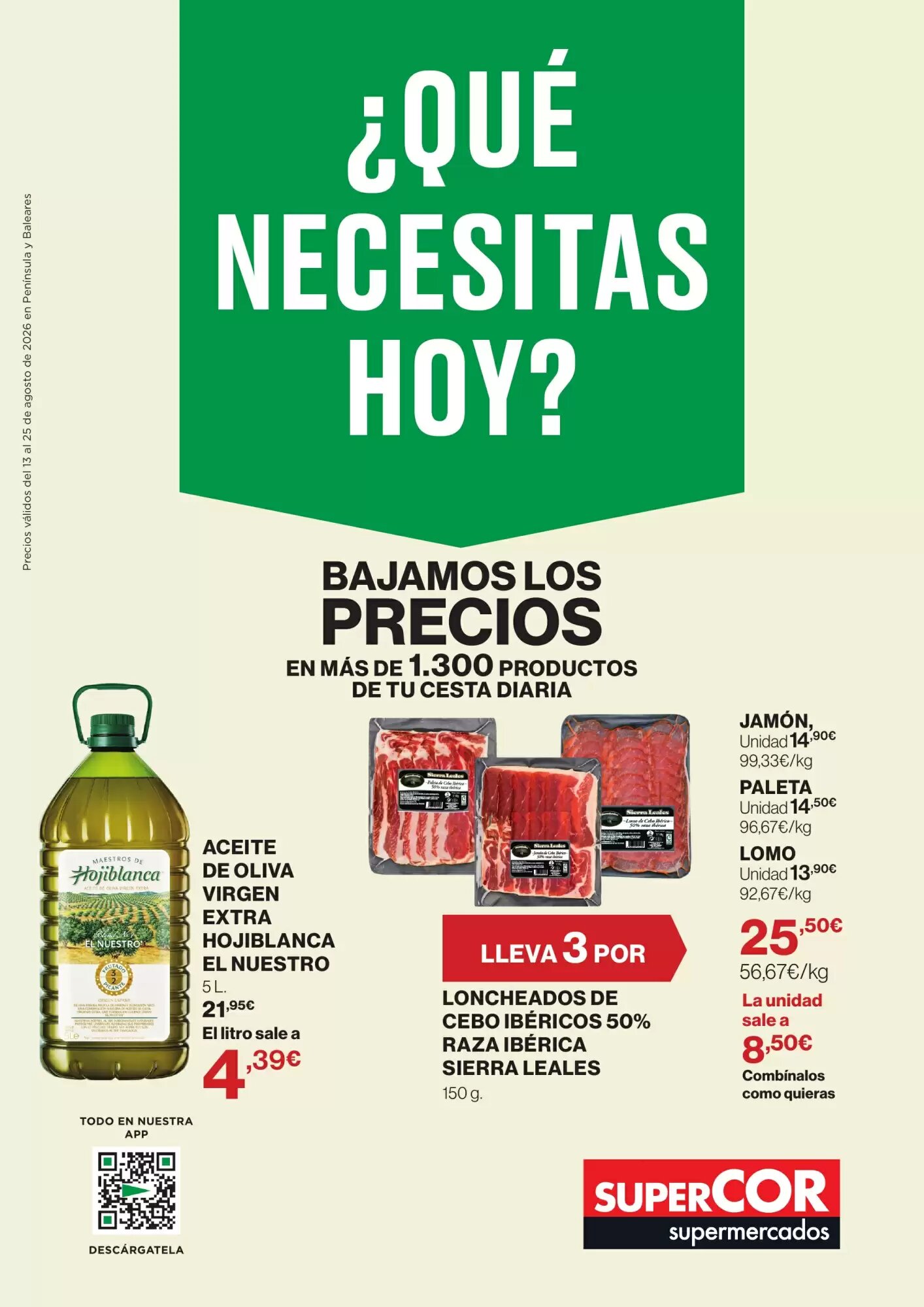 Folleto promocional de Supercor válido desde el 13/08/2026 - Página 1.