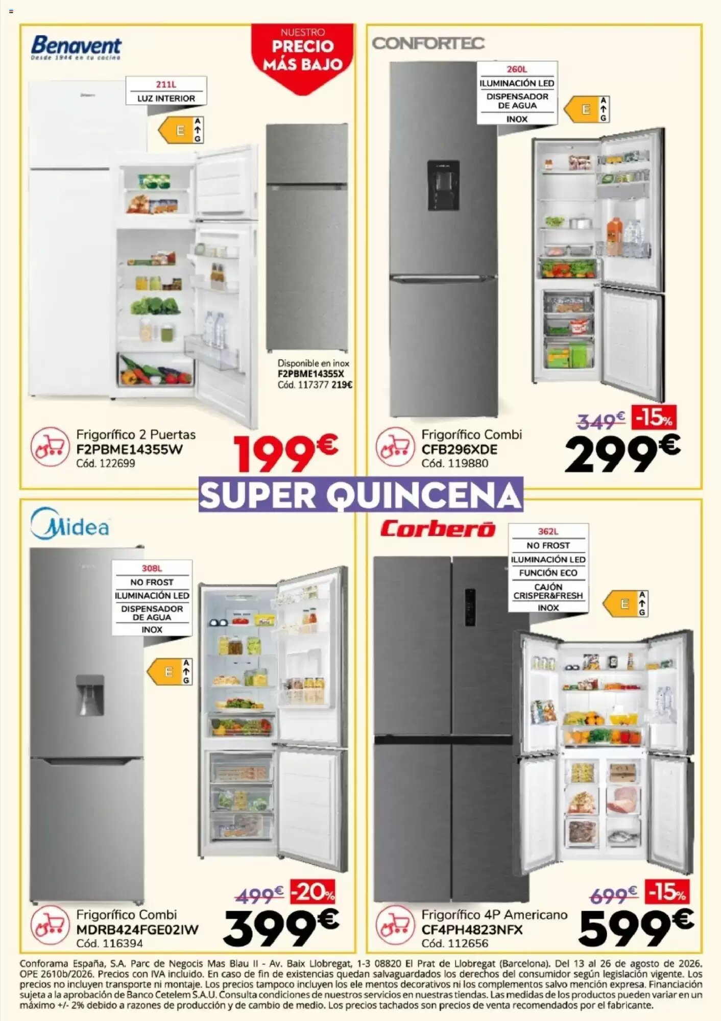 Folleto promocional de Conforama válido desde el 13/08/2026 - Página 16.